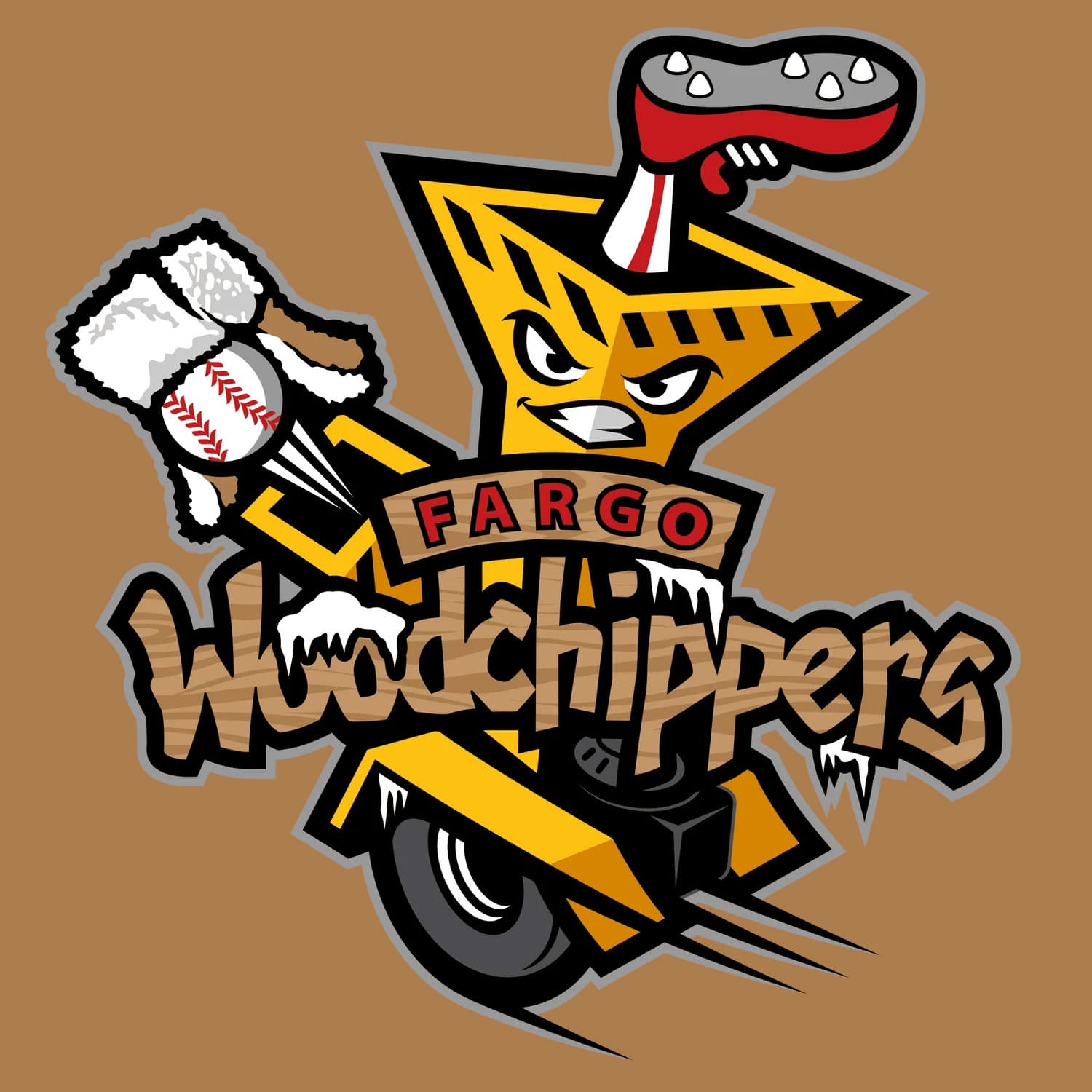 Fargo Woodchippers - Baseball By Design: Stories of Minor League Logos and Nicknames cover