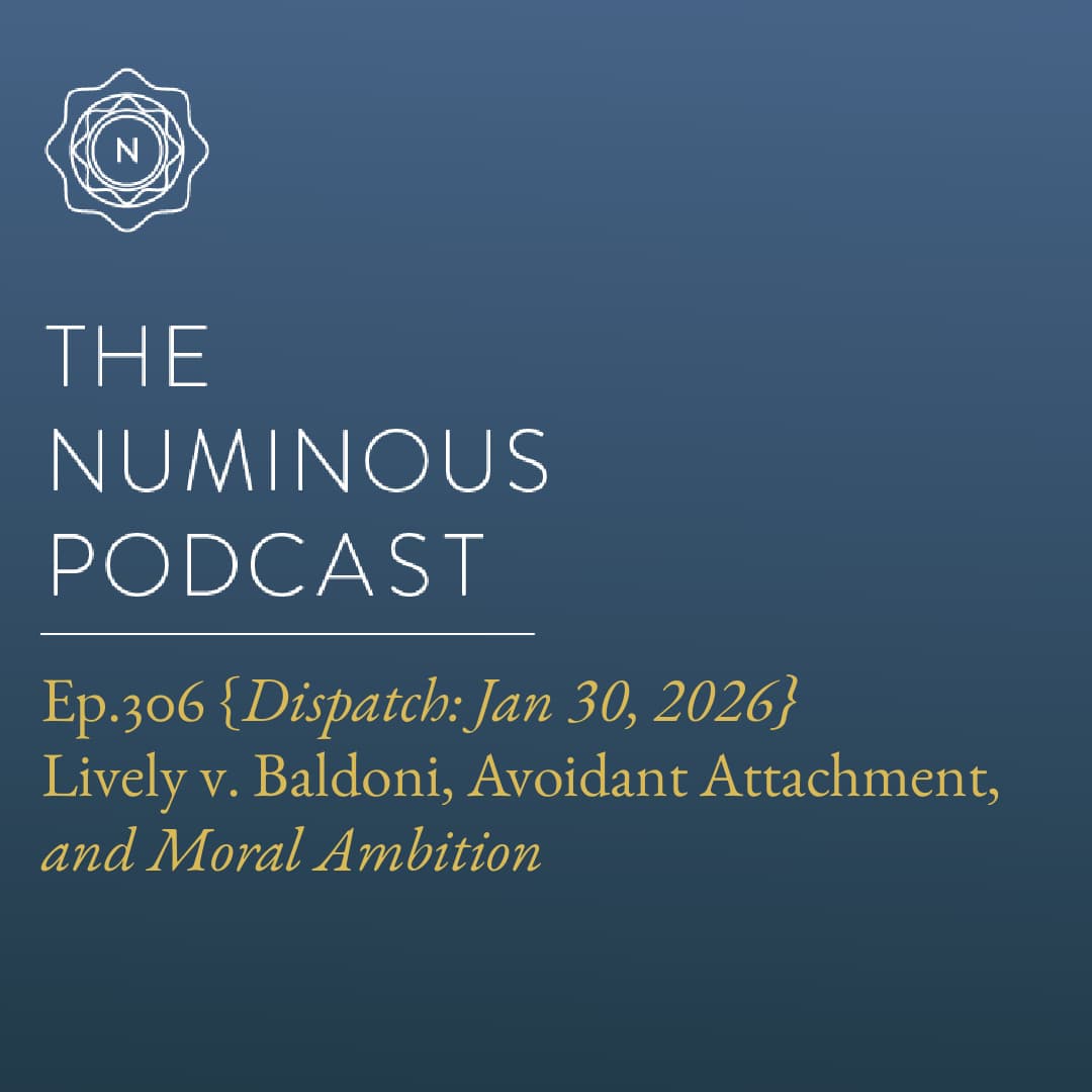 TNP306 {Dispatch: Jan 30, 2026} Lively v. Baldoni, Avoidant Attachment, and Moral Ambition - The Numinous Podcast cover