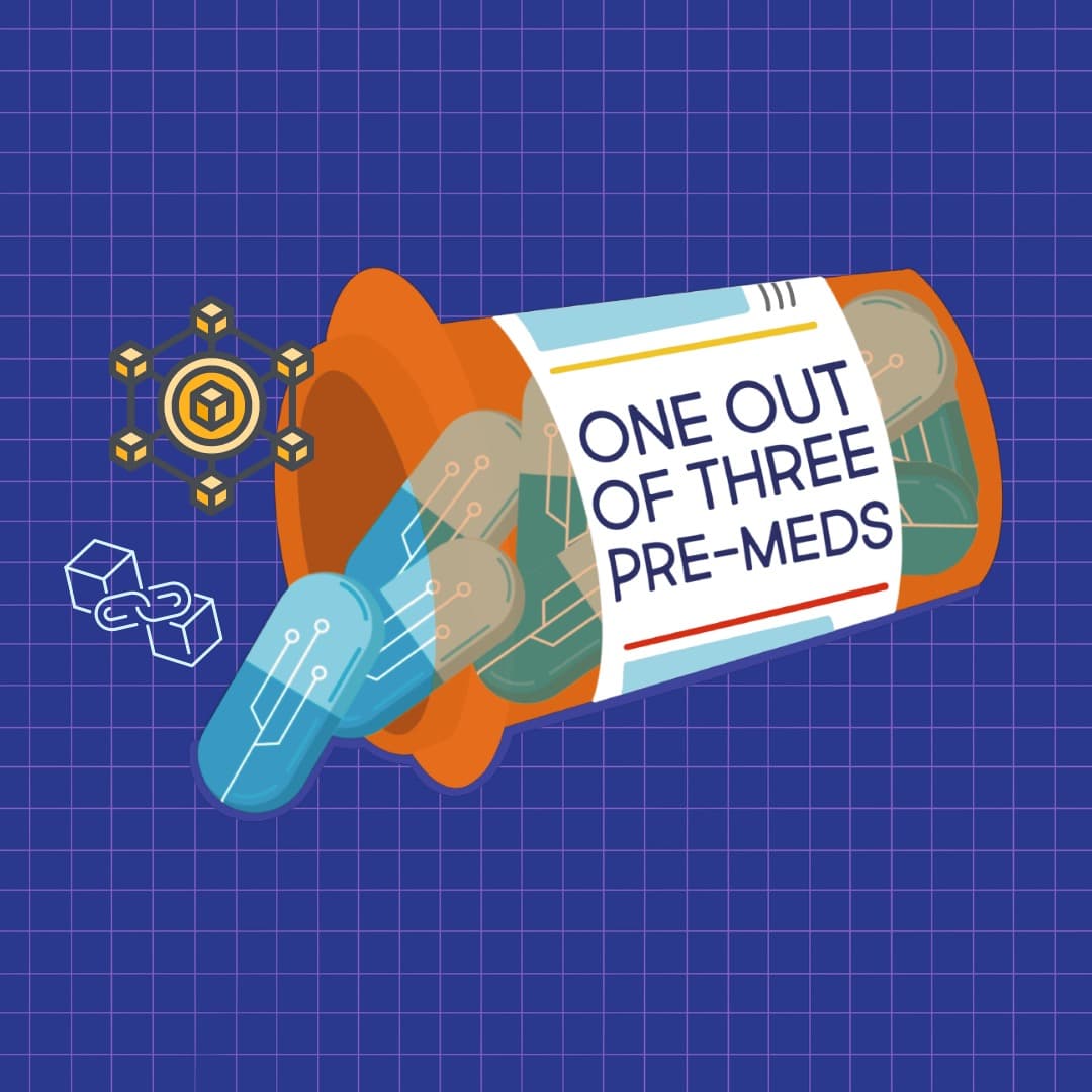 Blockchain in healthcare: sorting through the hype - One Out of Three Premeds cover
