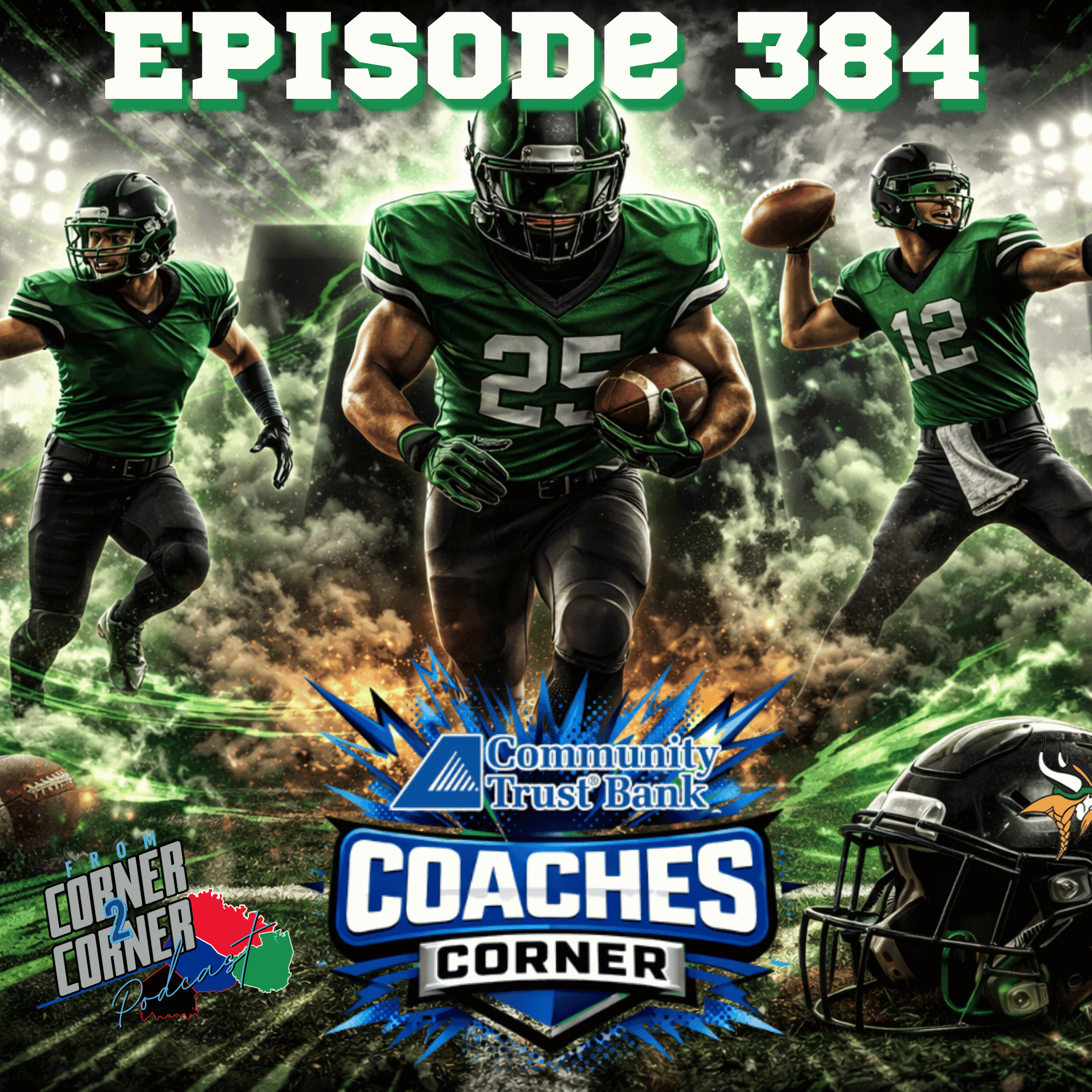 EP 384 Coaches Corner Rowan County Athletic Director Broderick Moore along with Head Football Coach Allen Harris and Asst Matt Logan - From Corner2Corner Podcast cover