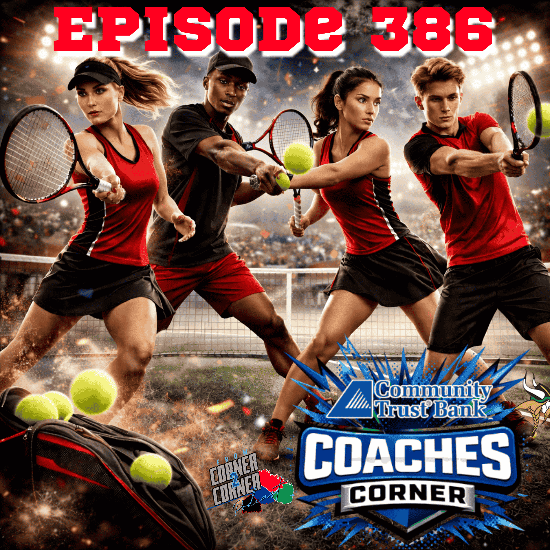 EP 386 Coaches Corner GRC Tennis Coach Travis True!! - From Corner2Corner Podcast cover