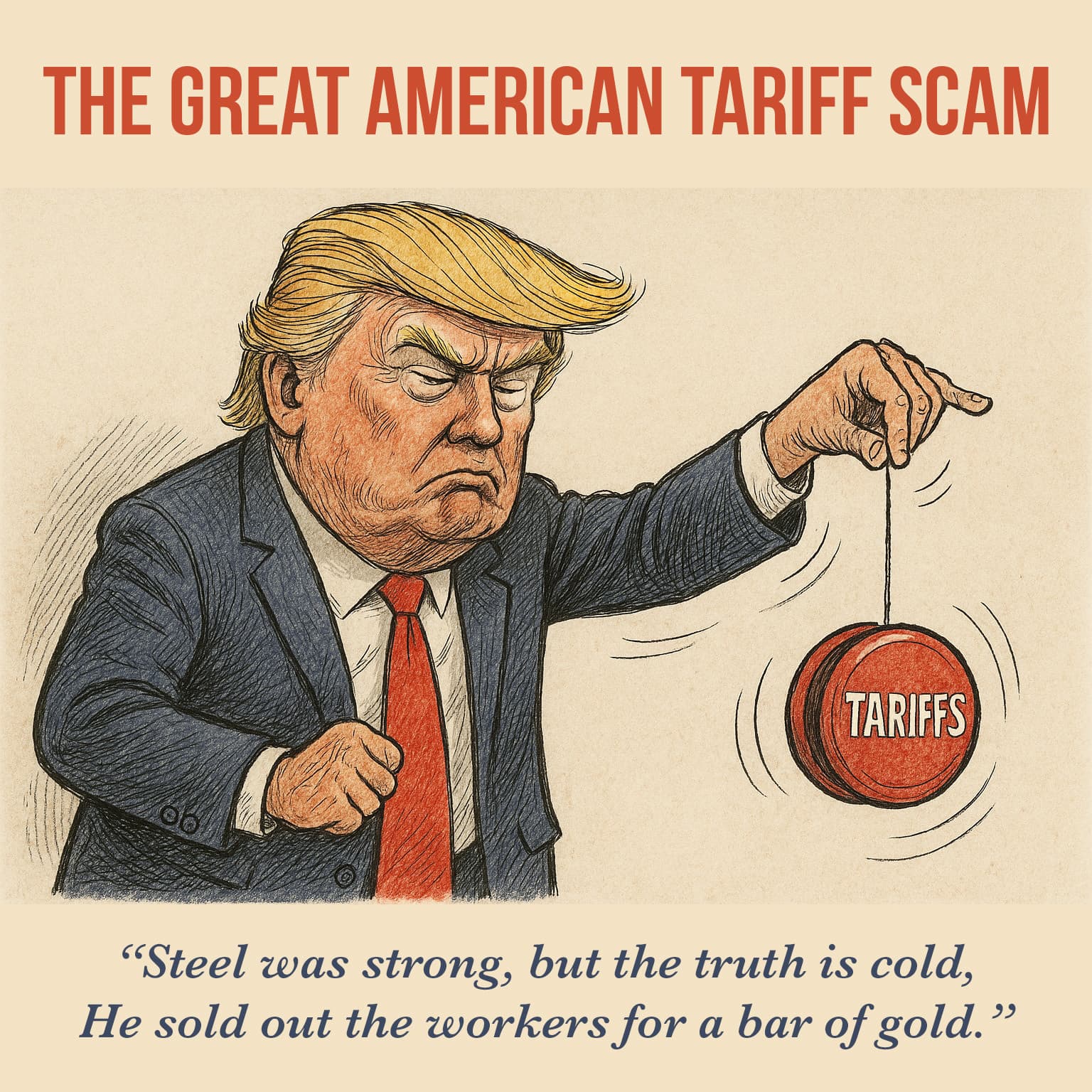 The Great American Tariff Scam — A Thom Hartmann Program Daily Song - Greg Palast cover