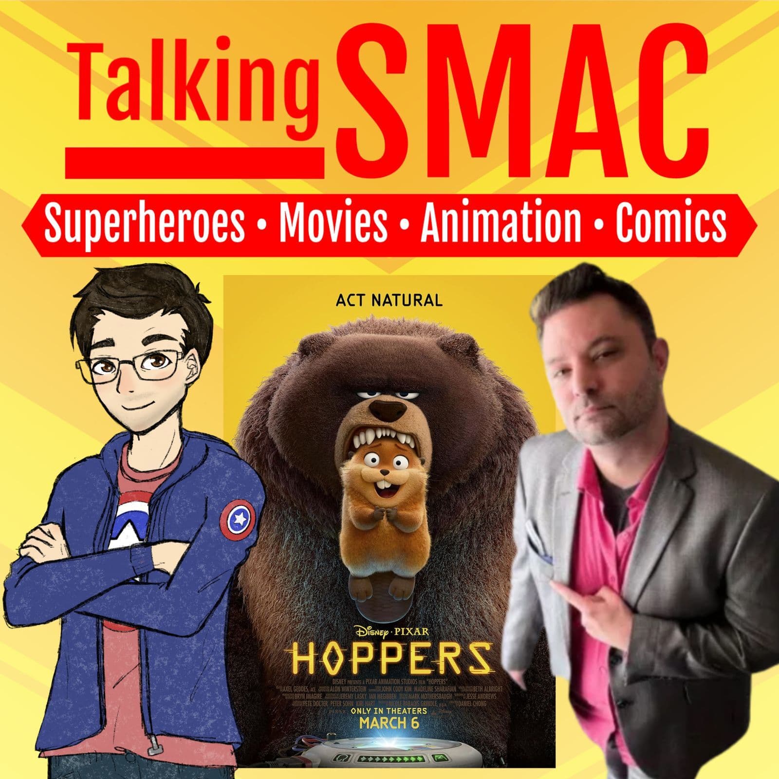 242. Hoppers Review - Talking SMAC: Superheroes, Movies, Animation & Comics cover