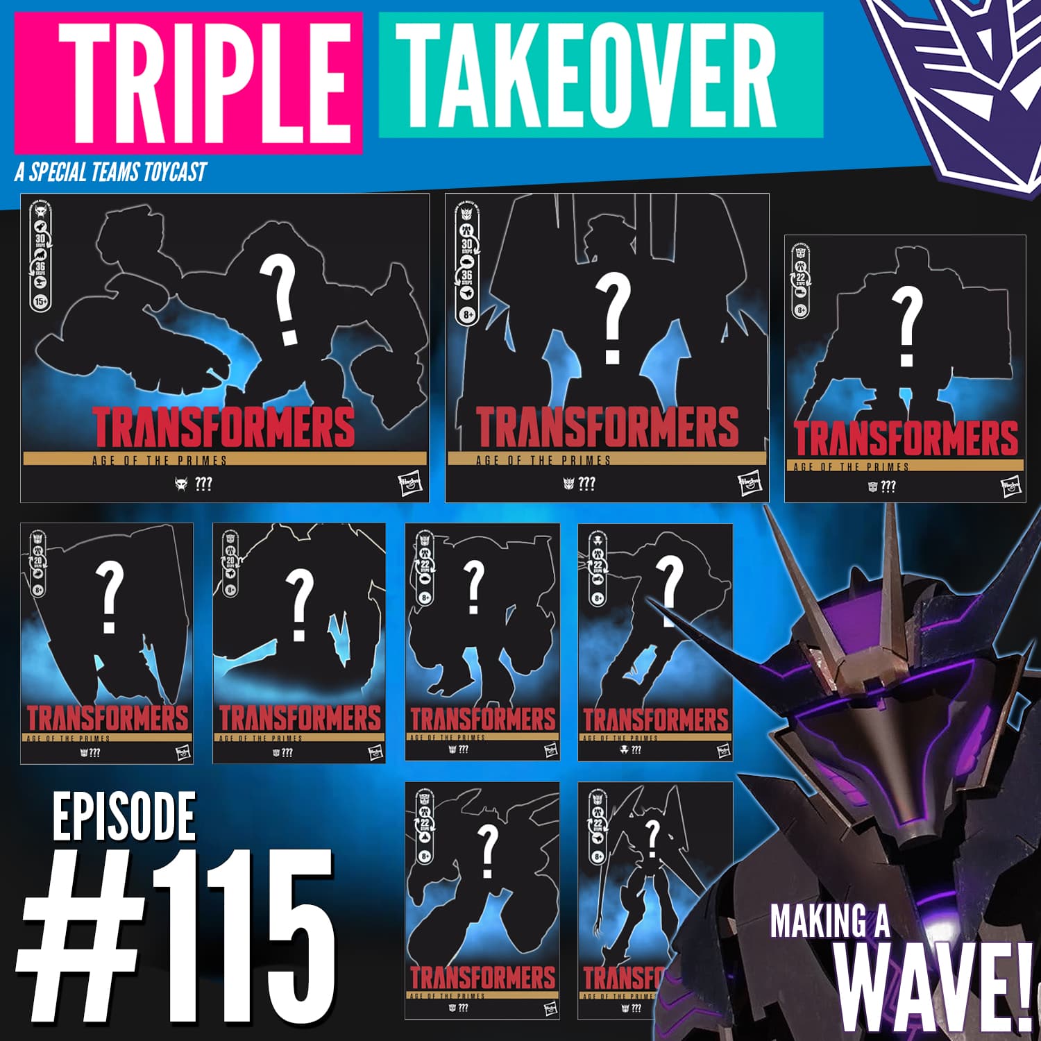 #115: Creating a wave of Transformers toys! - Triple Takeover Toycast cover