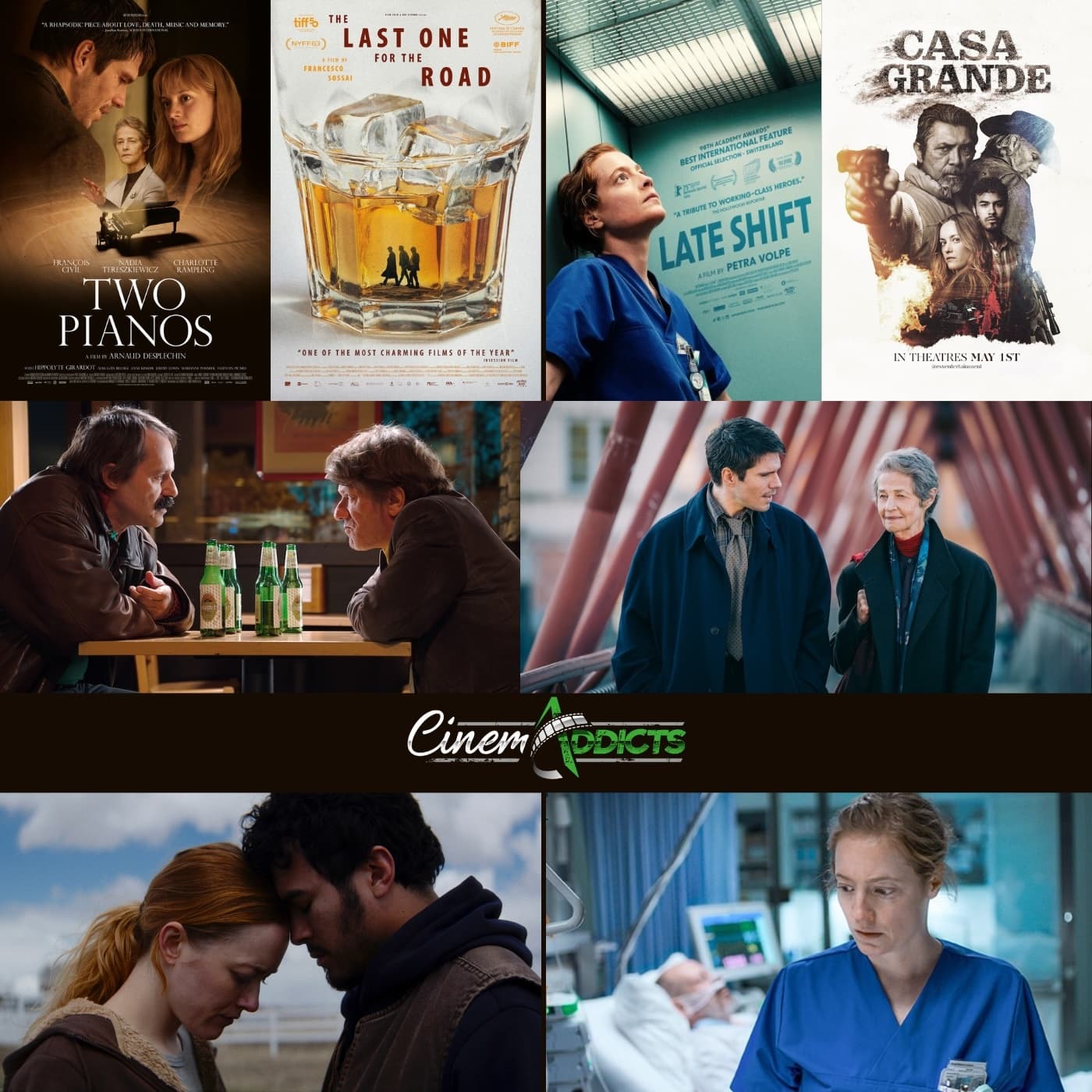 Reviews: Two Pianos, The Last One For The Road, Casa Grande, Late Shift - CinemAddicts cover
