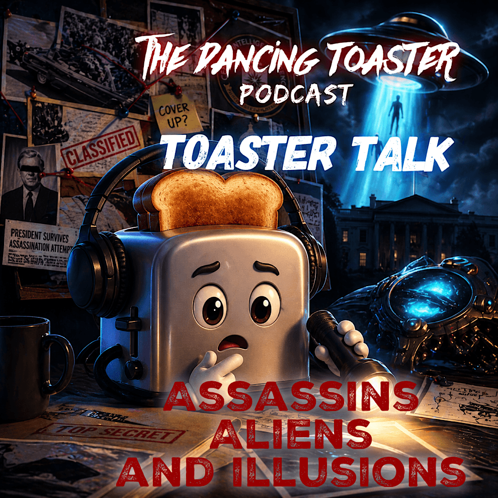 Assassins, Aliens, and Illusions- Toaster Talk- Ep 4- The Dancing Toaster podcast — The Dancing Toaster Podcast cover
