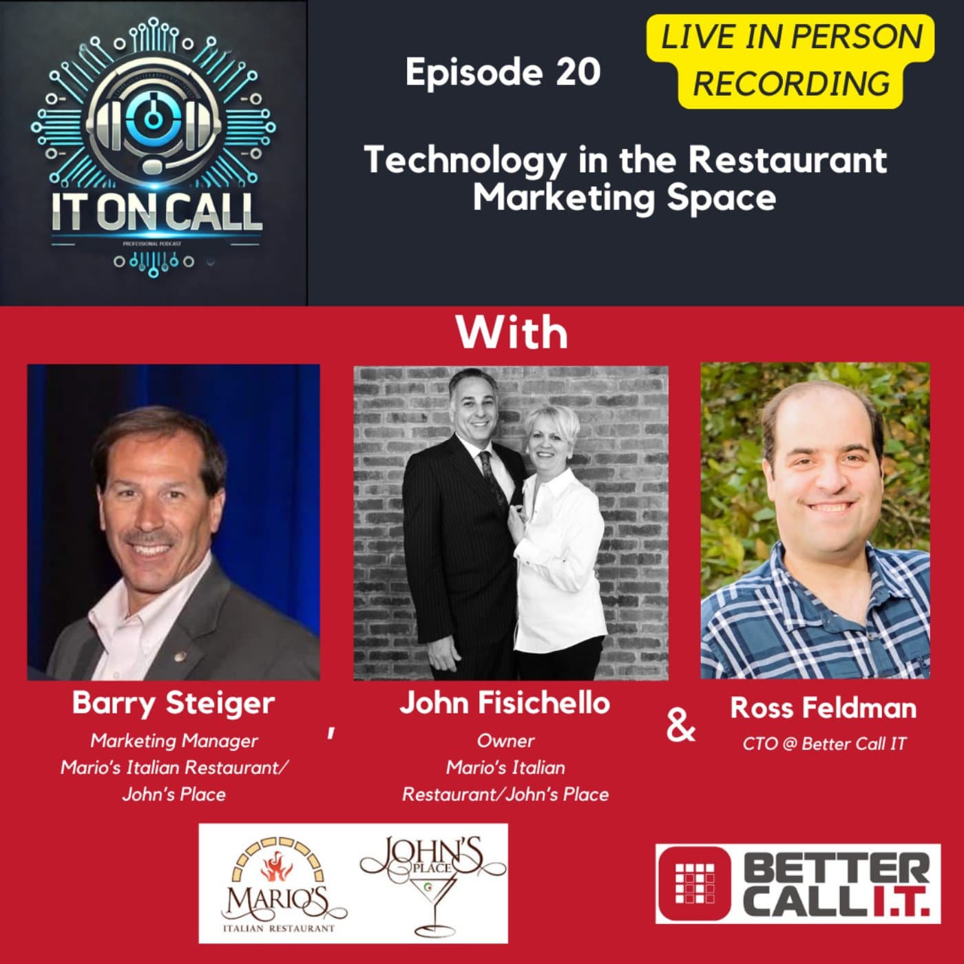Episode 20: Technology in the Restaurant Marketing Space - IT On Call Professional Podcast cover