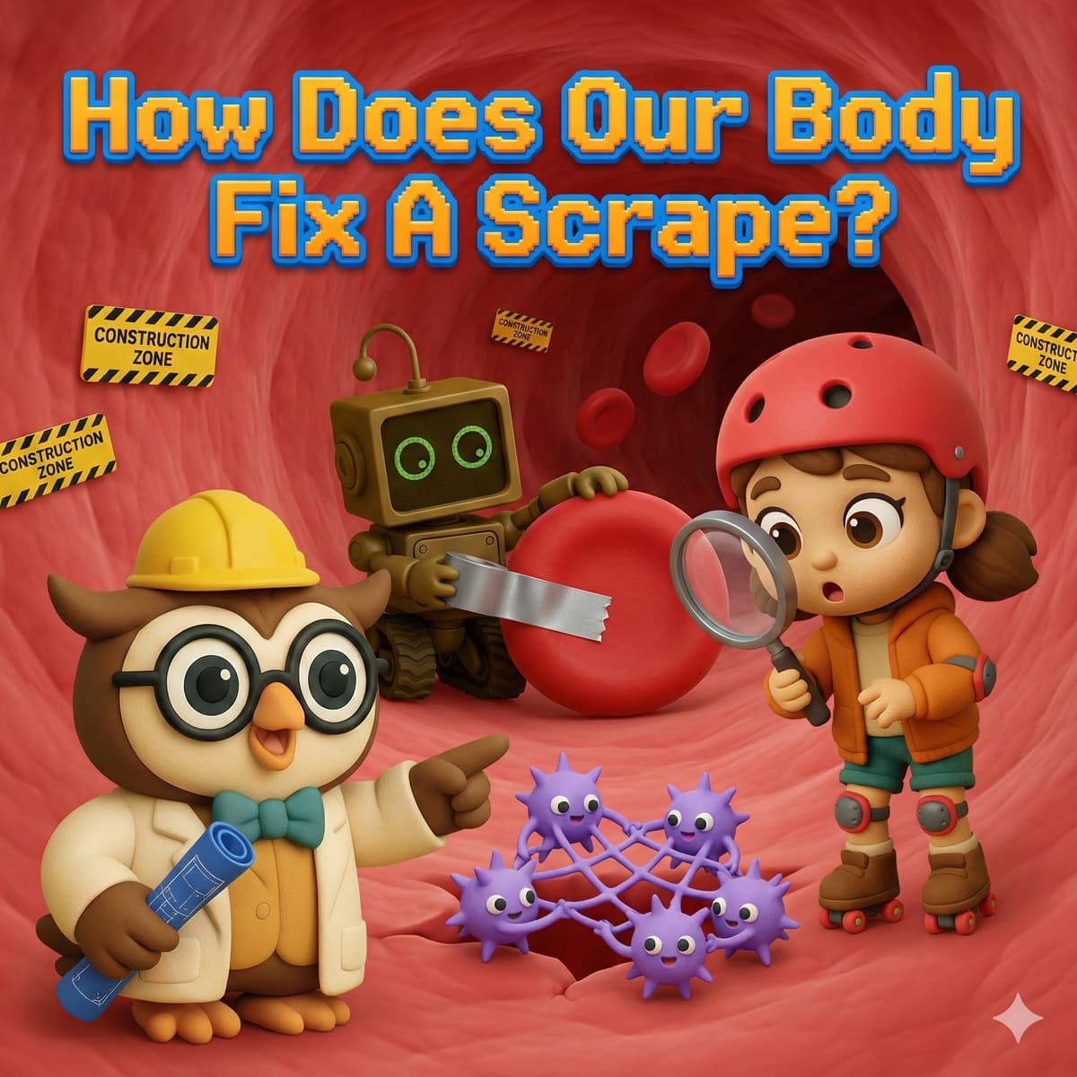 How Does Our Body Fix A Scrape? - STEM with Dr. Owl cover