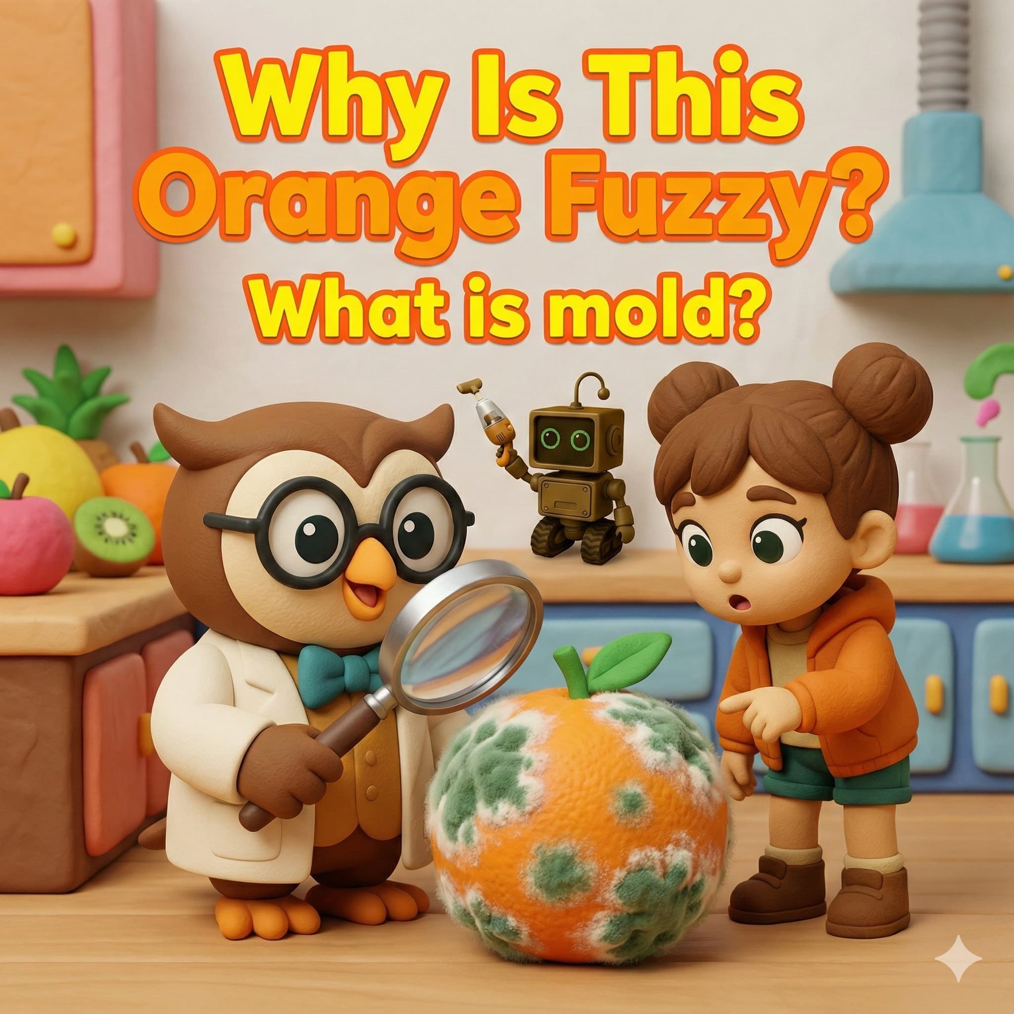 Why Is This Orange Fuzzy? (What Is Mold?) - STEM with Dr. Owl cover