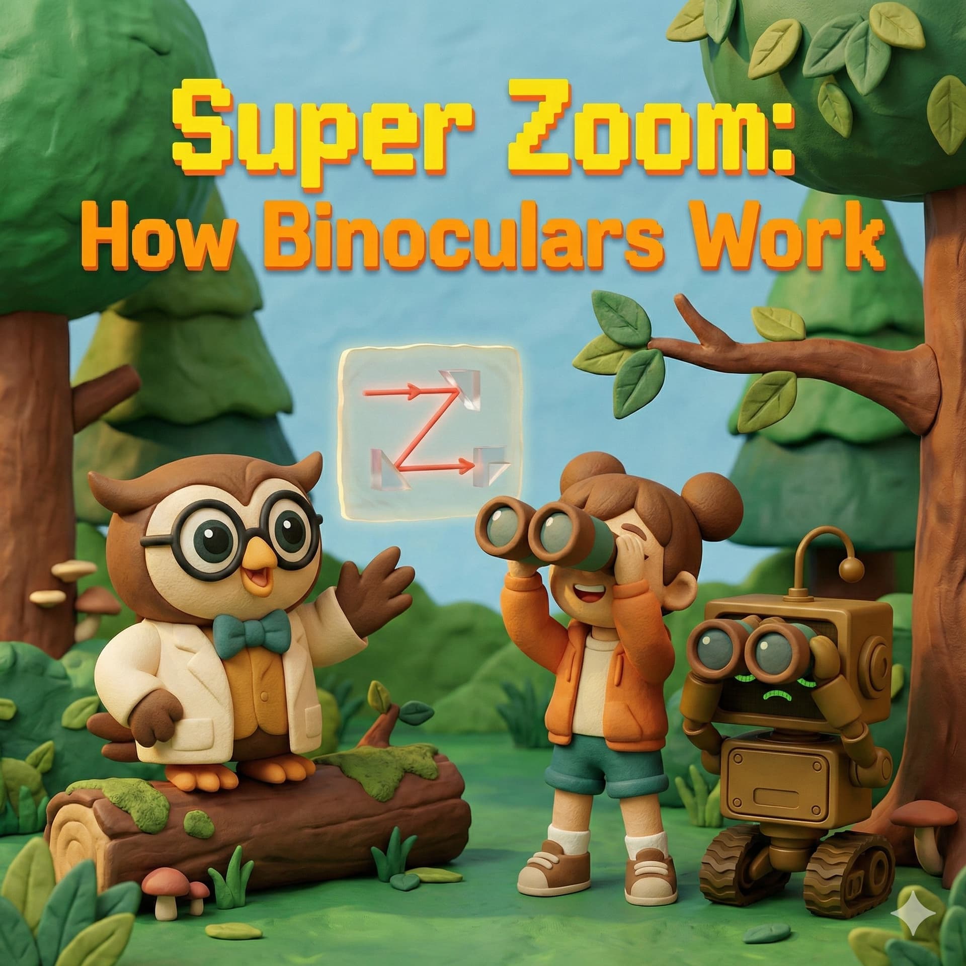 How Do Binoculars Work? – Light Physics & Optics for Kids - STEM with Dr. Owl cover