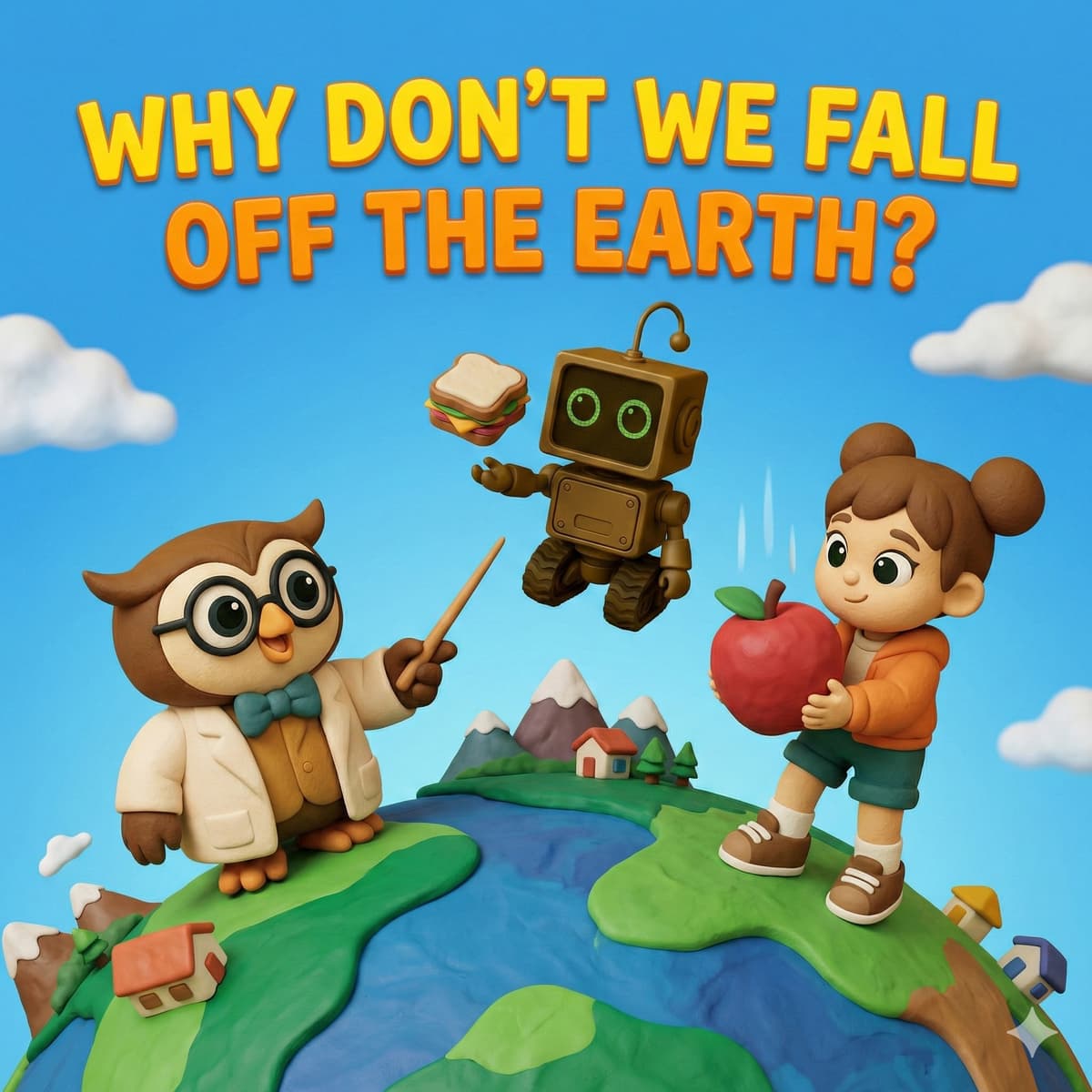 Why Don’t We Fall Off the Earth? – Gravity & Physics for Kids - STEM with Dr. Owl cover