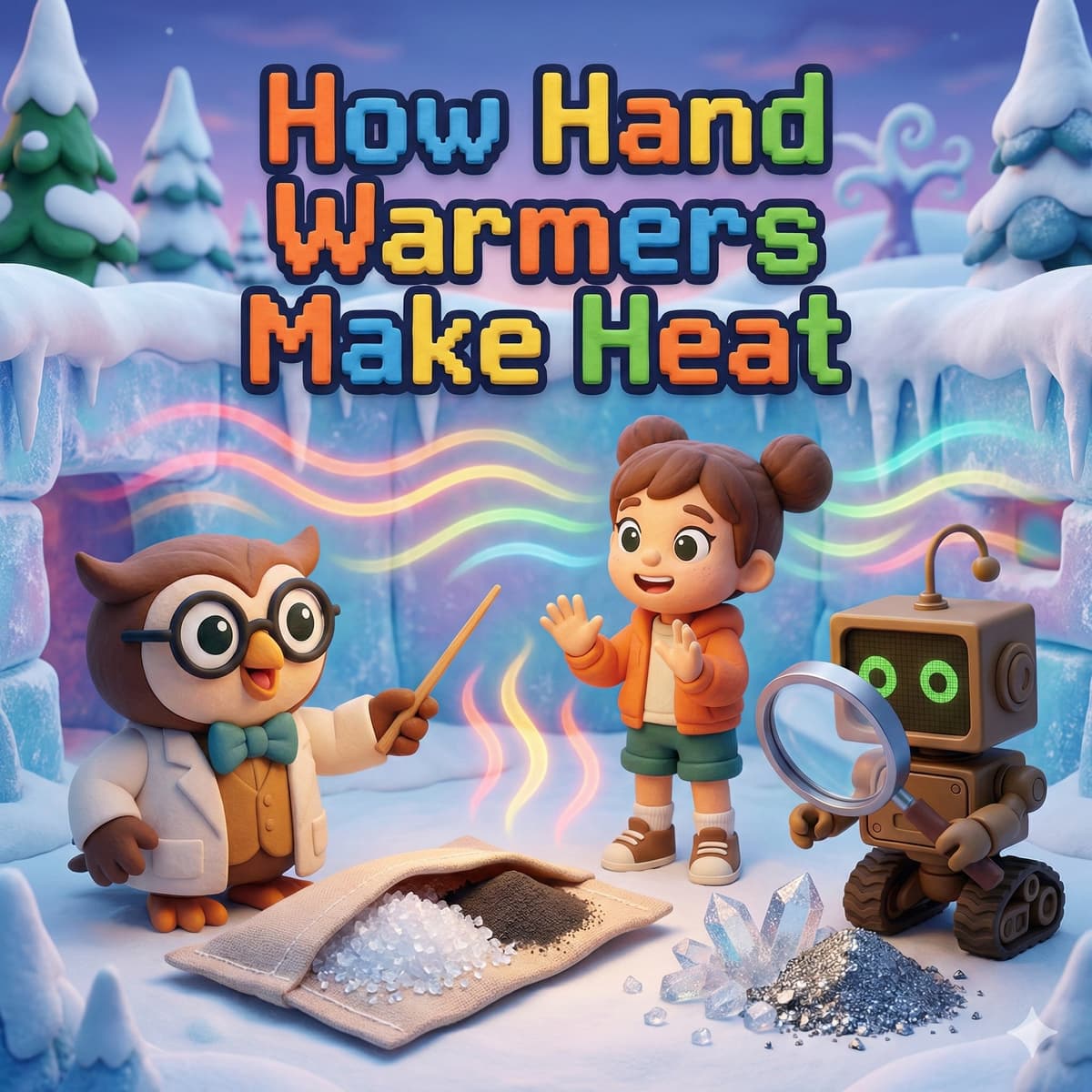 How Do Hand Warmers Get So Warm? – Chemistry & Thermodynamics for Kids - STEM with Dr. Owl cover