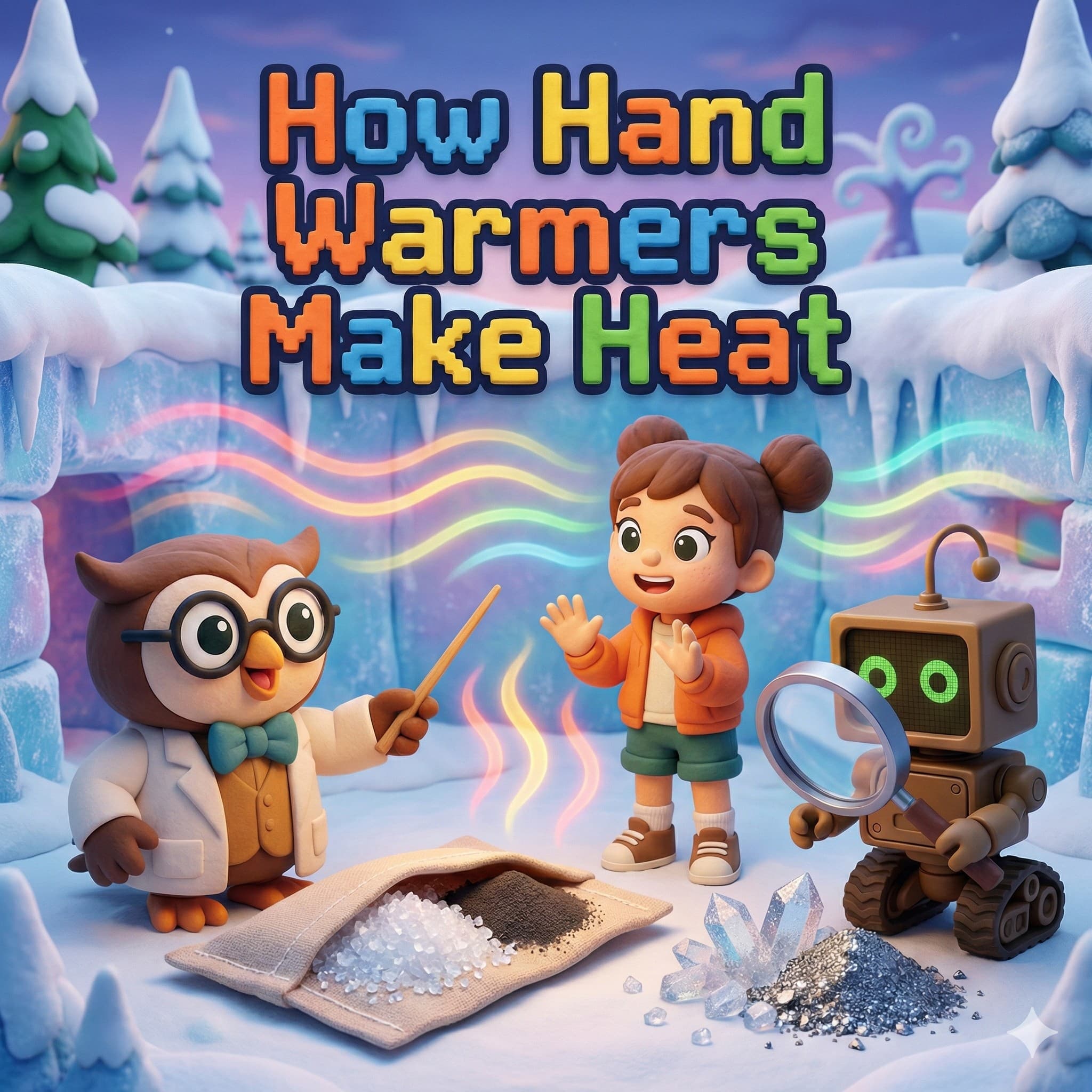 How Do Hand Warmers Get So Warm? – Chemistry & Thermodynamics for Kids - STEM with Dr. Owl cover