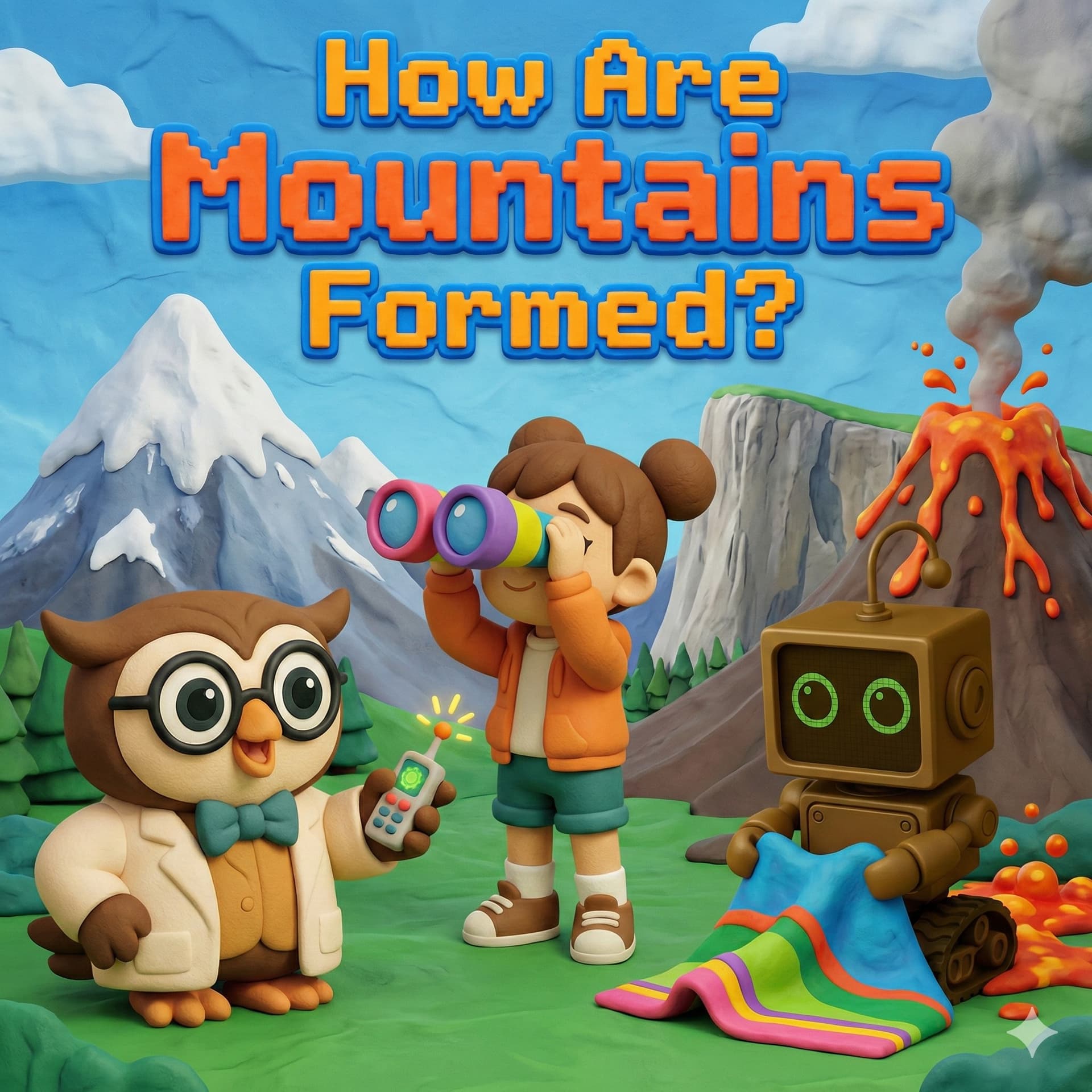 How Are Mountains Formed? – Earth Science & Plate Tectonics for Kids - STEM with Dr. Owl cover