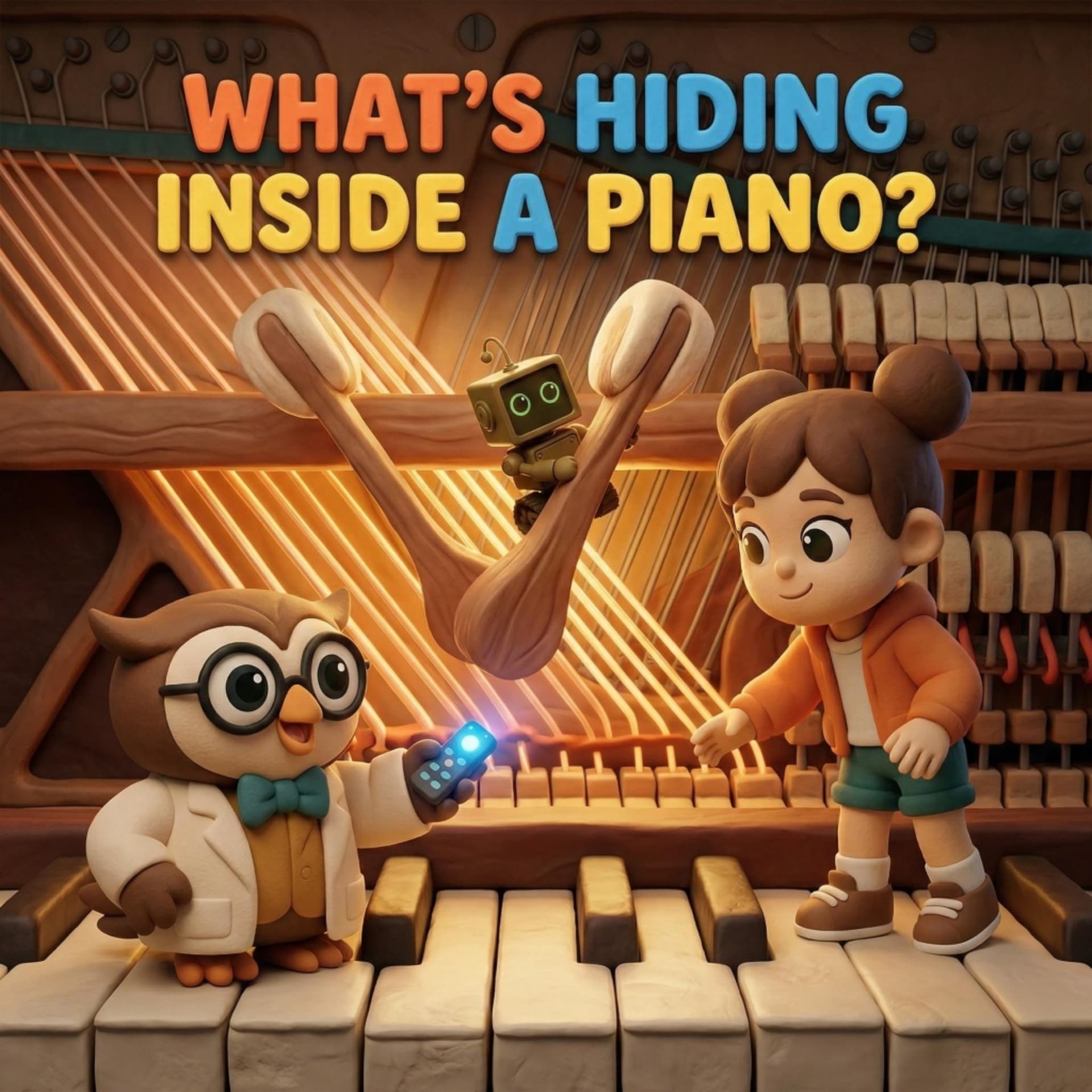 What’s Hiding Inside a Piano? – Engineering & Physics for Kids - STEM with Dr. Owl cover