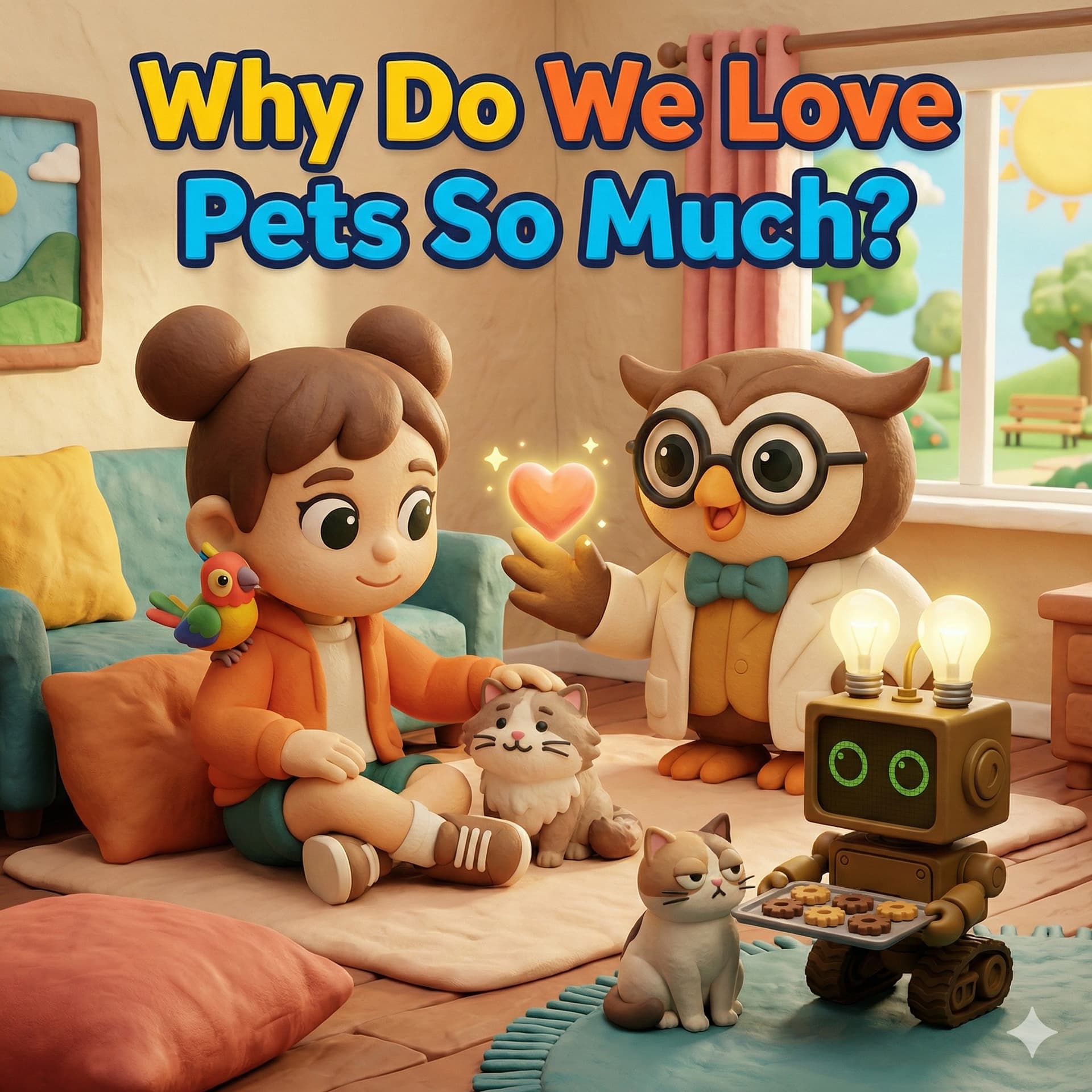Why Do We Love Pets So Much? – Biology & Domestication for Kids - STEM with Dr. Owl cover
