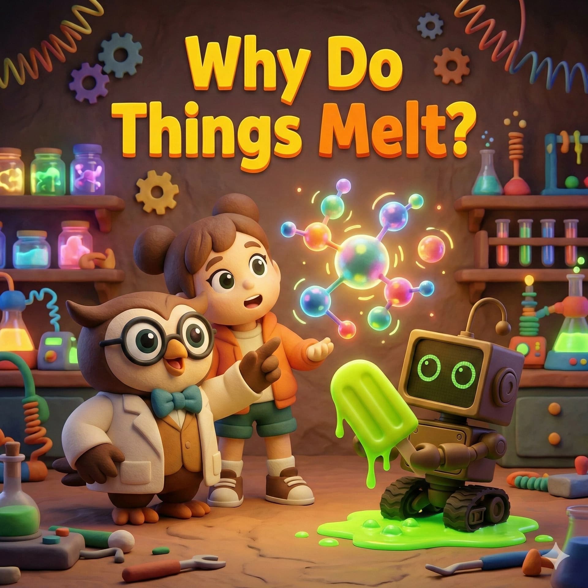 [Replay] Why Do Things Melt? – Physics & Chemistry for Kids - STEM with Dr. Owl cover