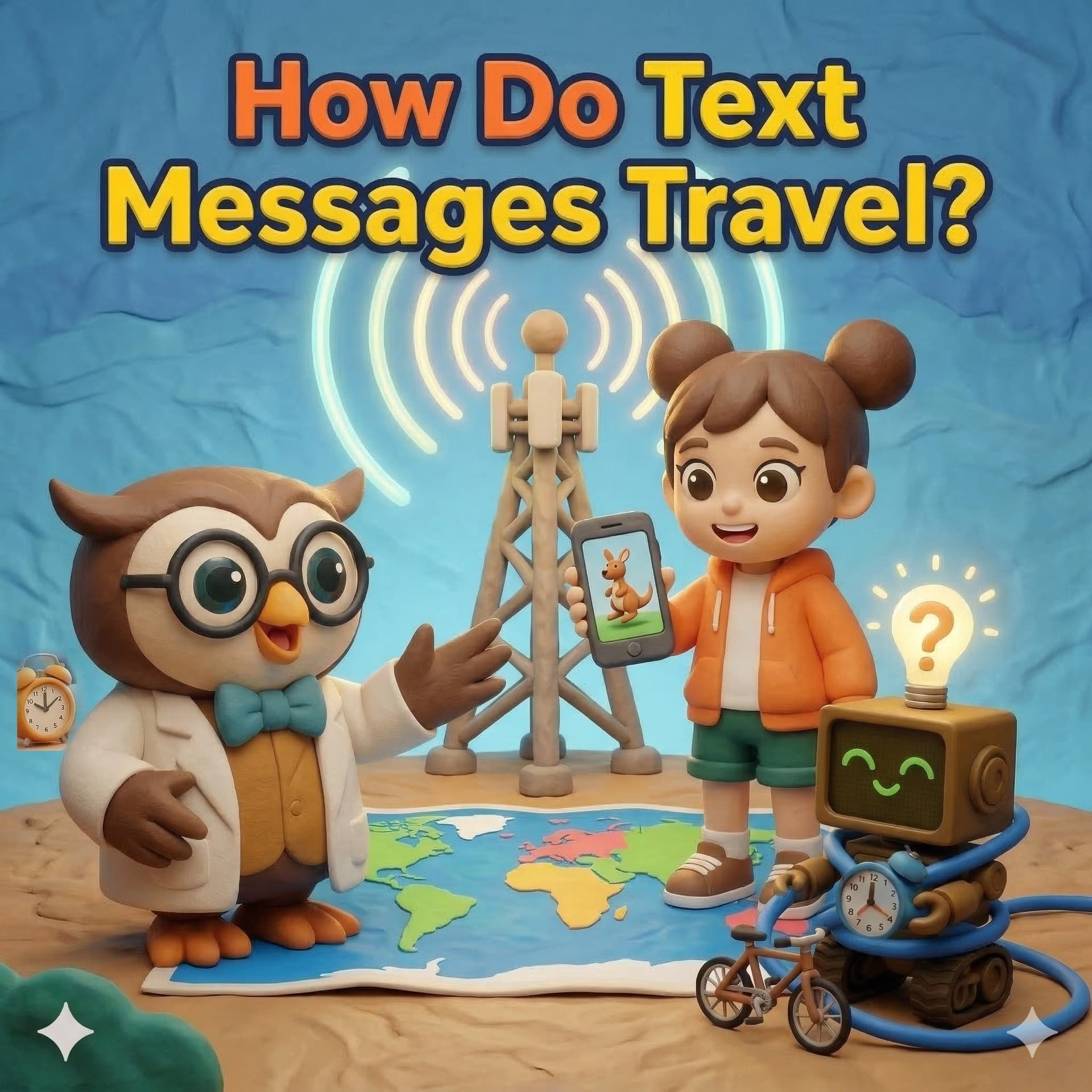 How Do Text Messages Travel? – Radio Waves & Telecommunications for Kids - STEM with Dr. Owl cover