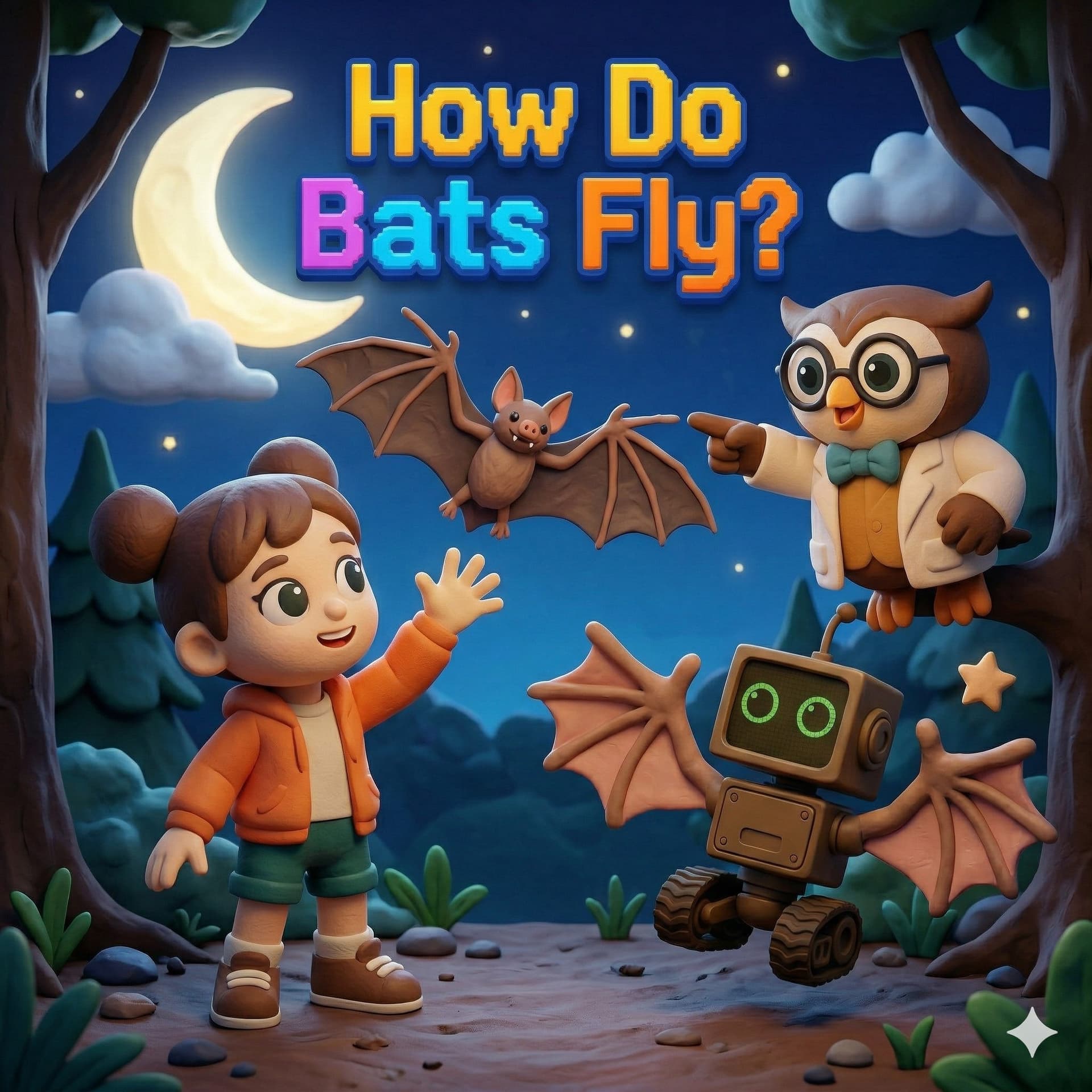 How Do Bats Fly? – Animal Biology & Echolocation Science for Kids - STEM with Dr. Owl cover