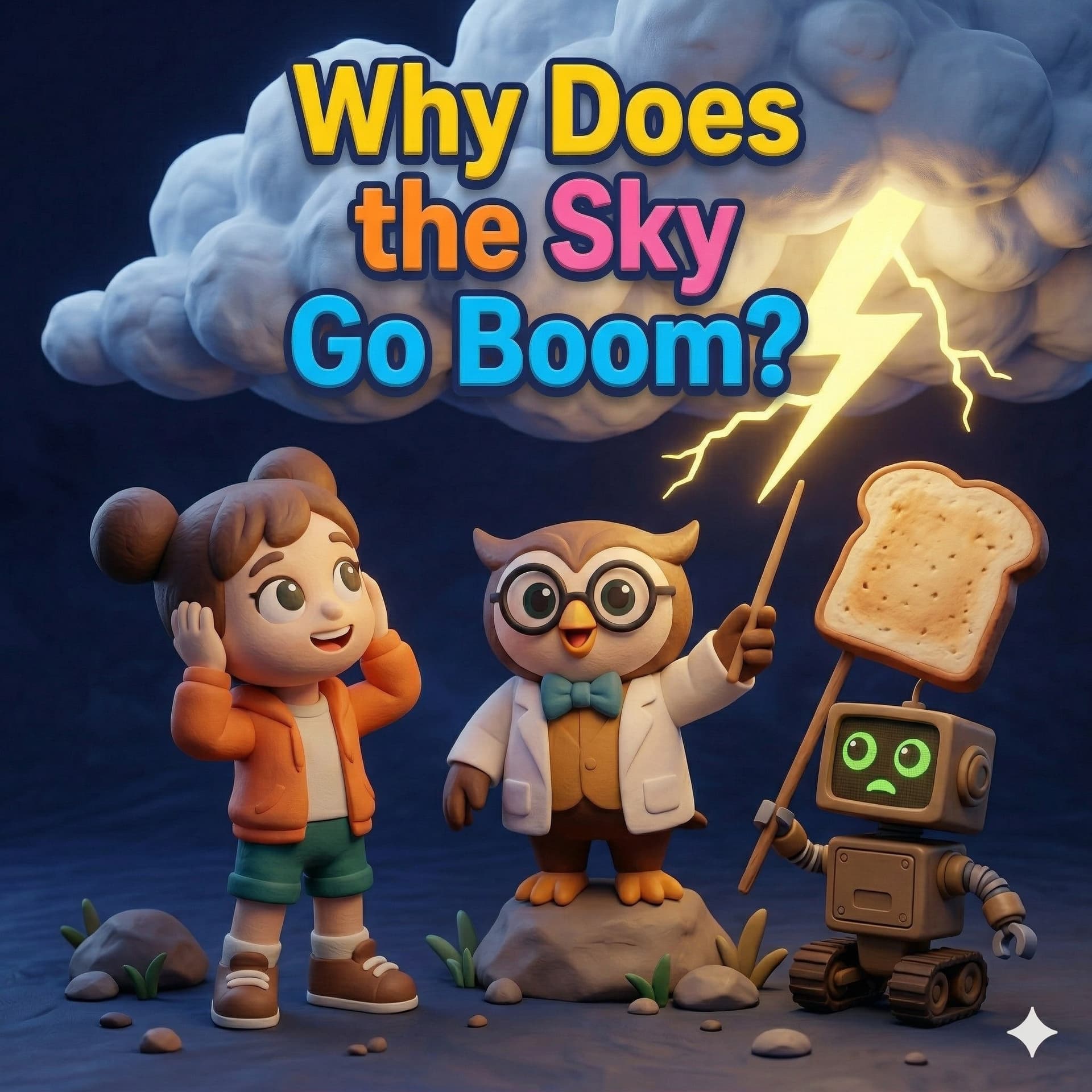 Why Does the Sky Go Boom? – Meteorology & Weather Science for Kids - STEM with Dr. Owl cover
