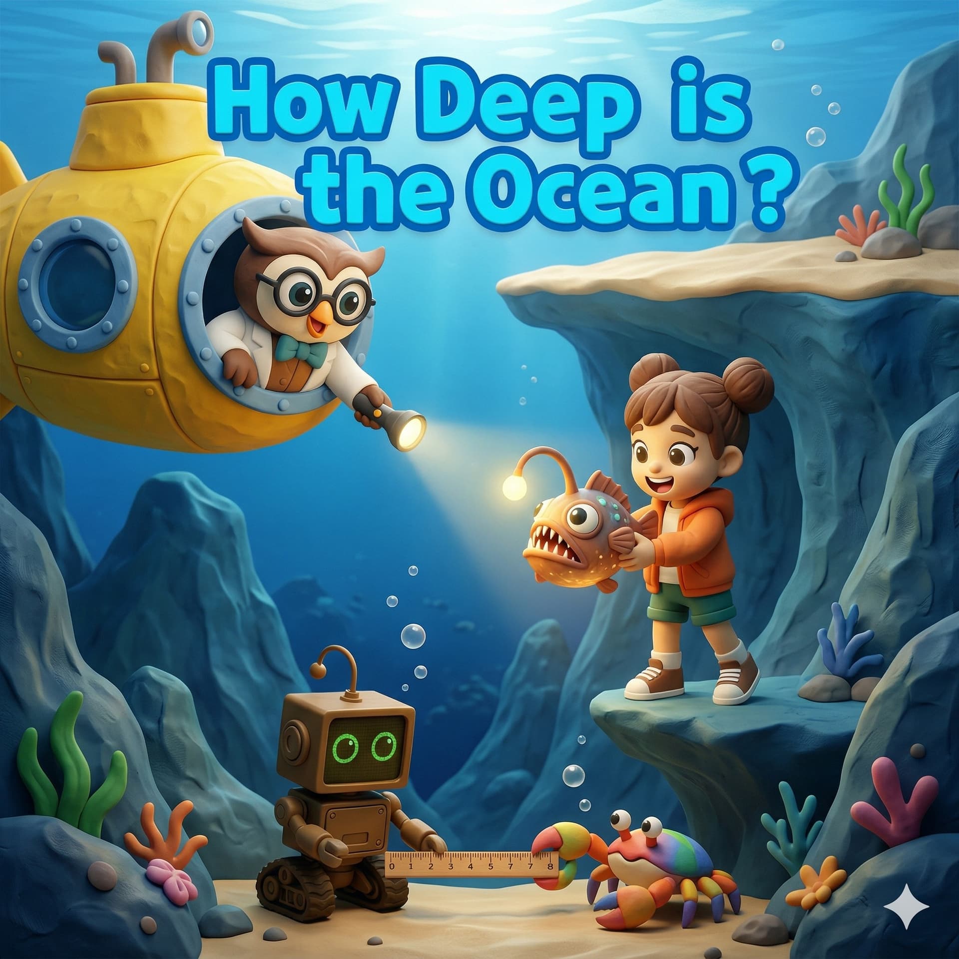 How Deep is the Ocean? – Earth Science & Marine Biology for Kids - STEM with Dr. Owl cover