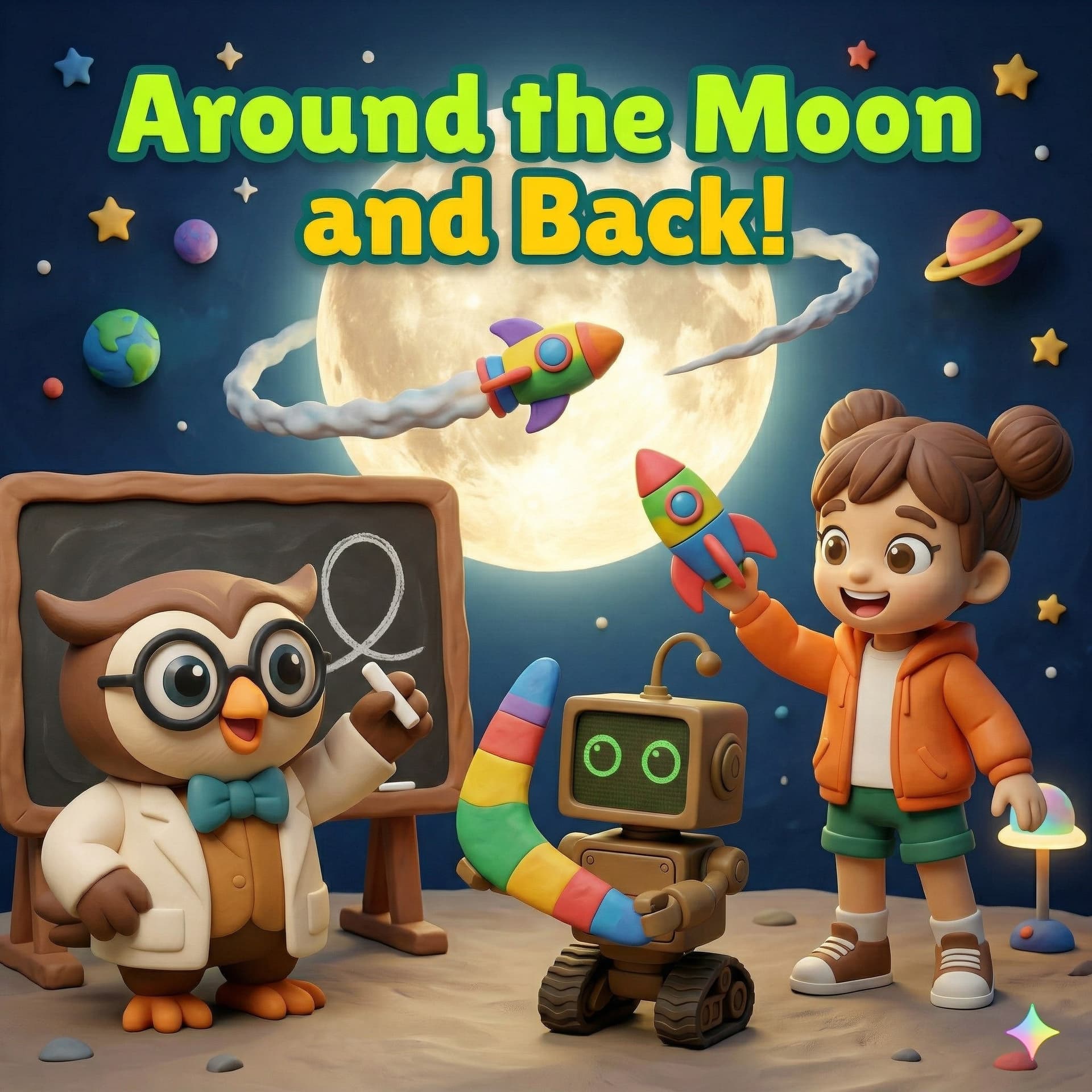 Around the Moon and Back? (Artemis II Mini-Series Ep. 1)  – Space Exploration & Astronomy for Kids - STEM with Dr. Owl cover
