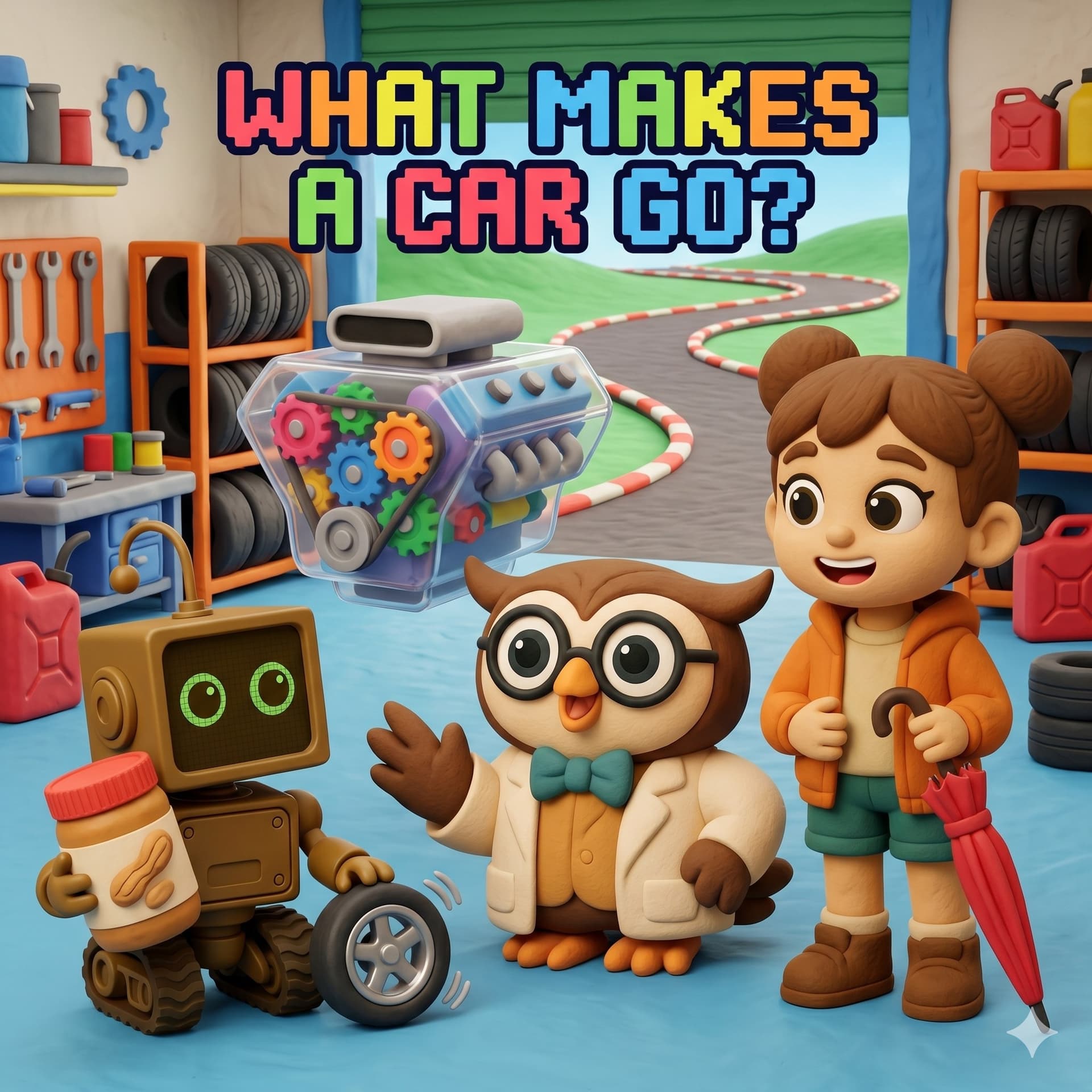 What Makes a Car Go? – Physics & Mechanics for Kids - STEM with Dr. Owl cover
