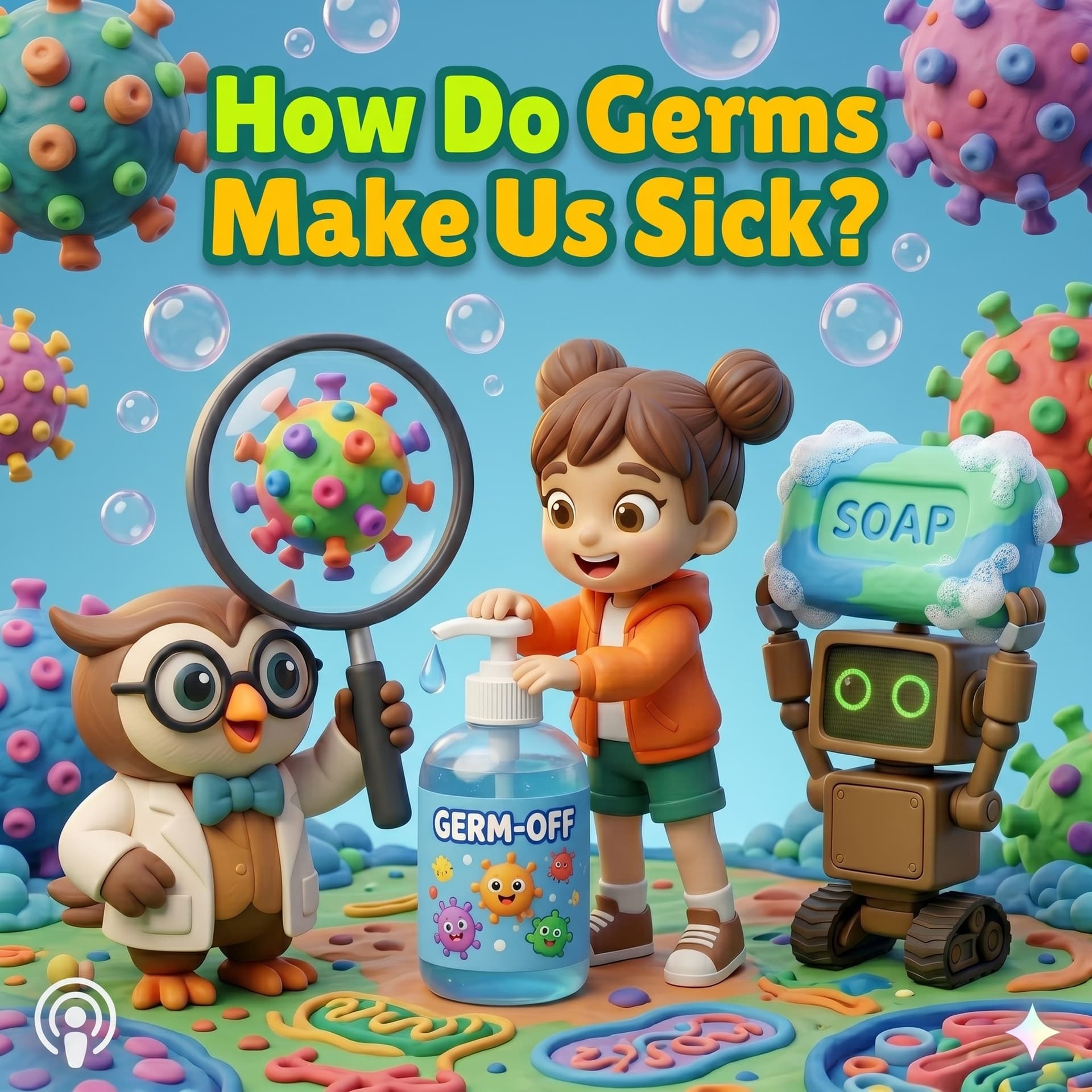 How Do Germs Make Us Sick? – Biology & Hygiene for Kids - STEM with Dr. Owl cover
