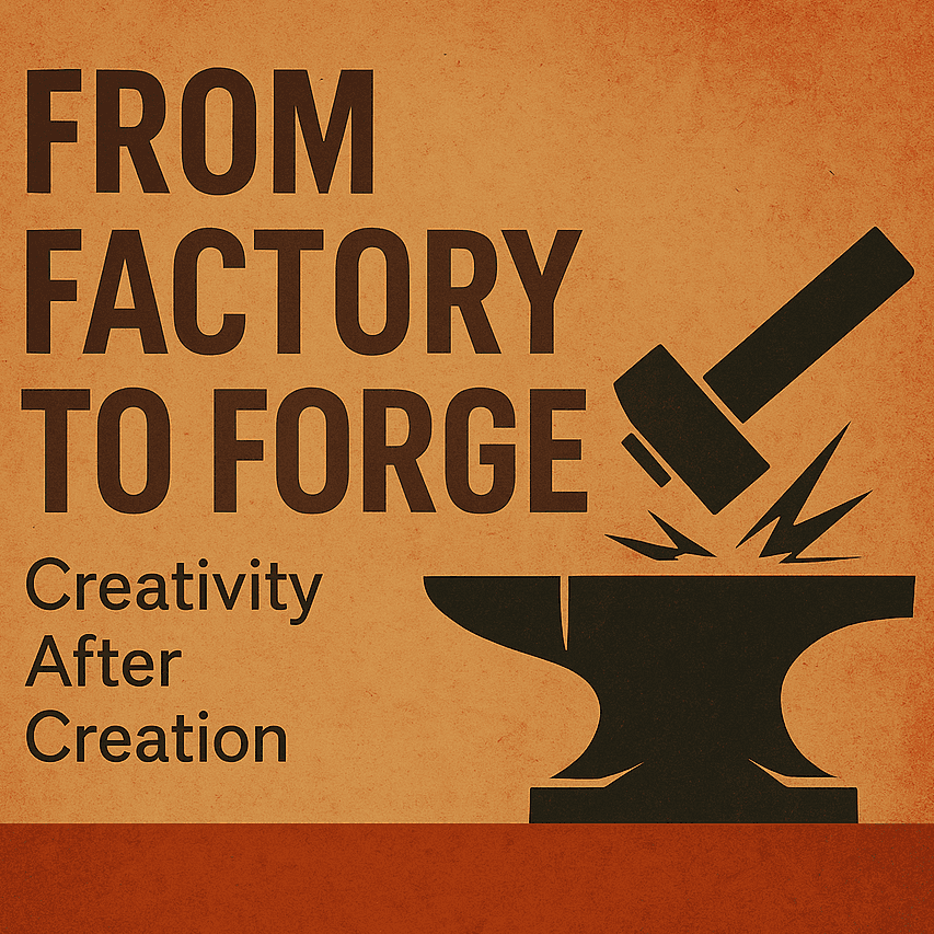 From Factory to Forge Part 2: Creativity After Creation - AI & Me cover