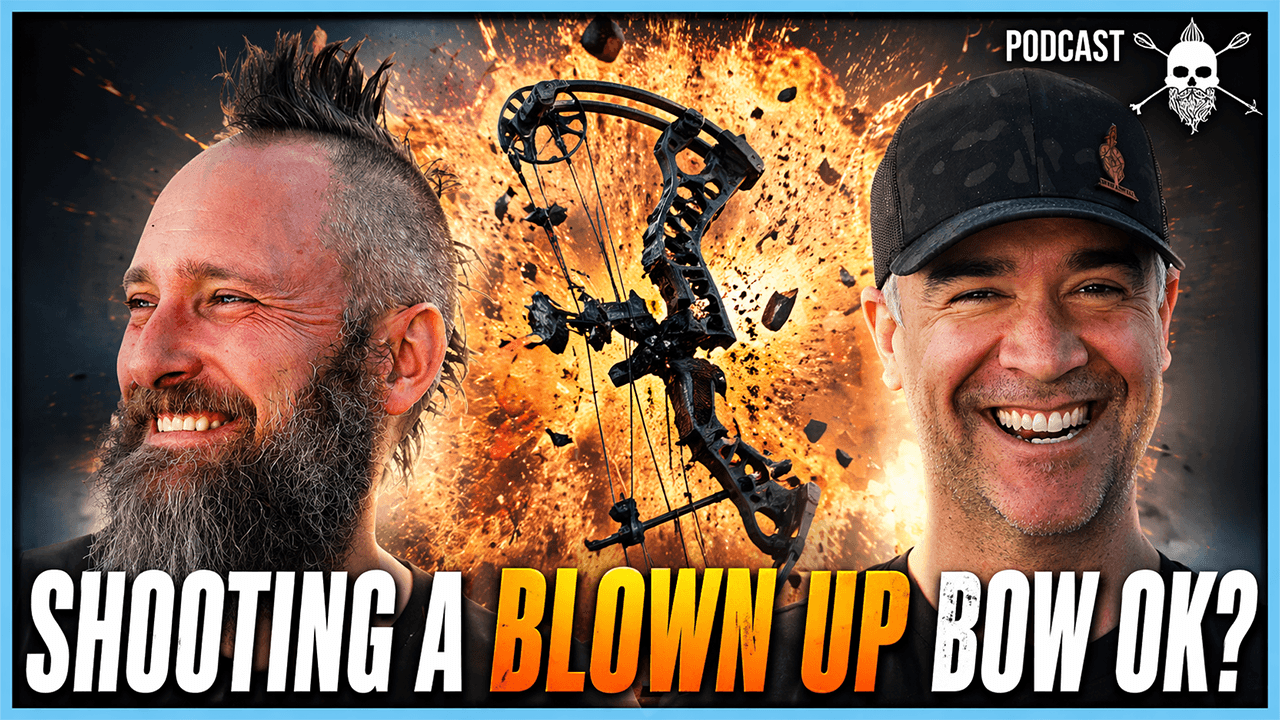 Blown up bows, Decapper Turkey heads, Spring bear and... A surprise topic you wont like. - Podium Archer podcast cover