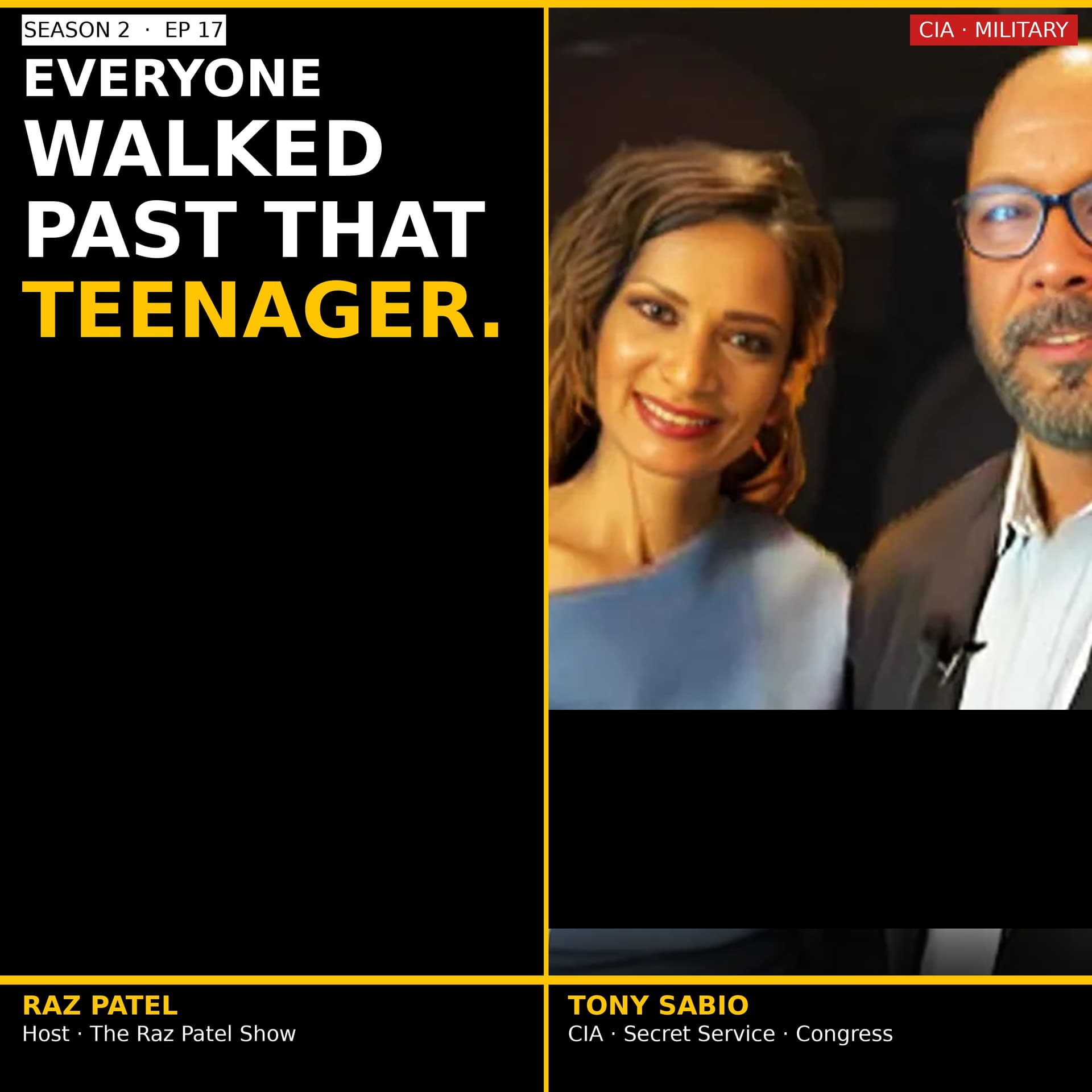 Everyone Walked Past That Teenager | Tony Sabio | The Raz Patel Show | S2 EP17 — The Raz Patel Show cover