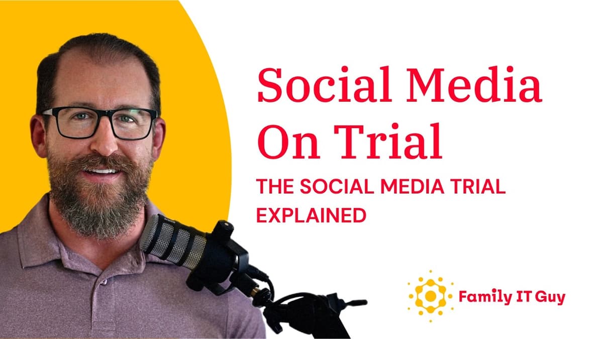 Social Media on Trial: The Case Against Meta, YouTube, TikTok & Snapchat - Family IT Guy Podcast cover