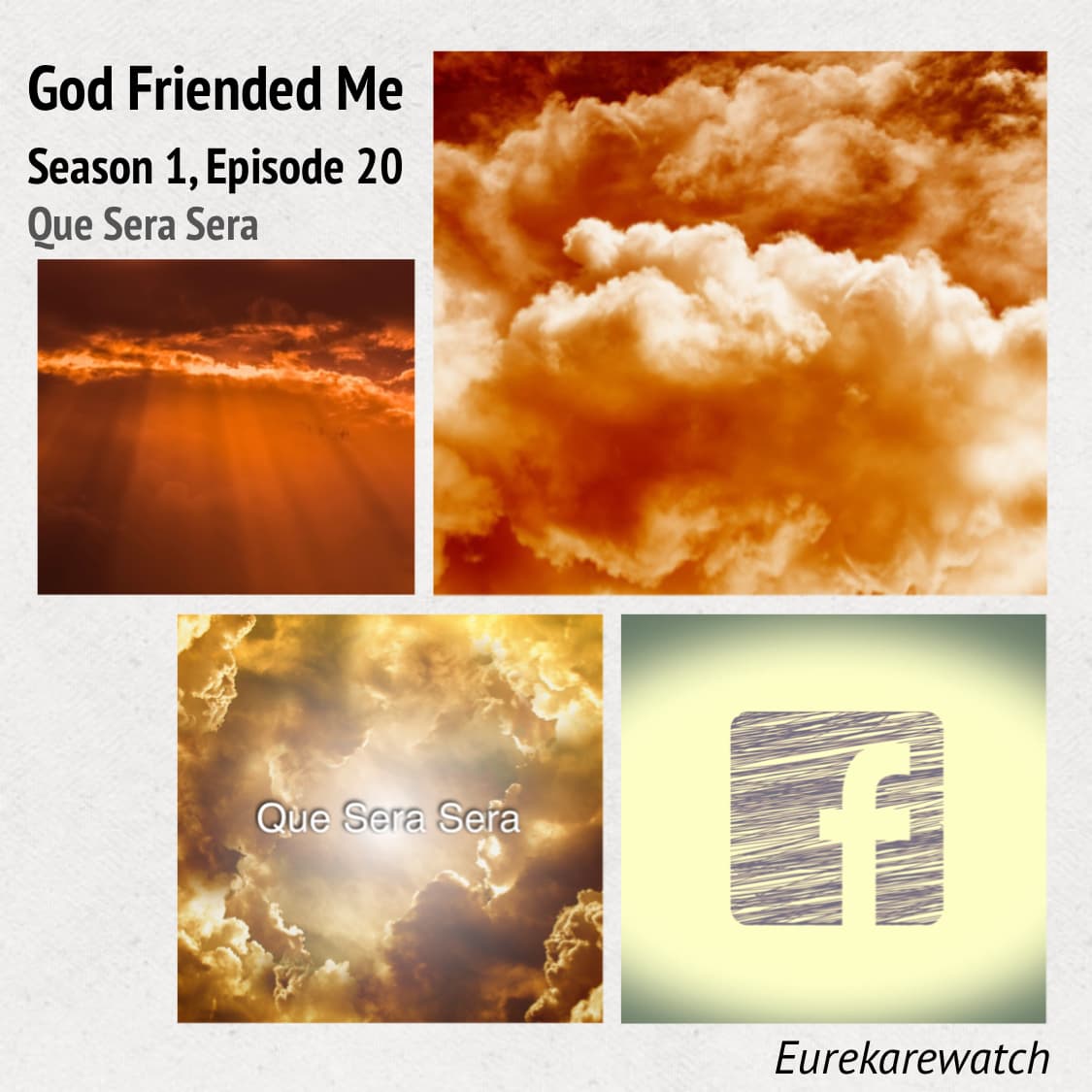 GFM-S1E20 Que Sera Sera - Yeah, THAT Can’t Be Good - A Eureka, Wonderfalls and God Friended Me rewatch cover