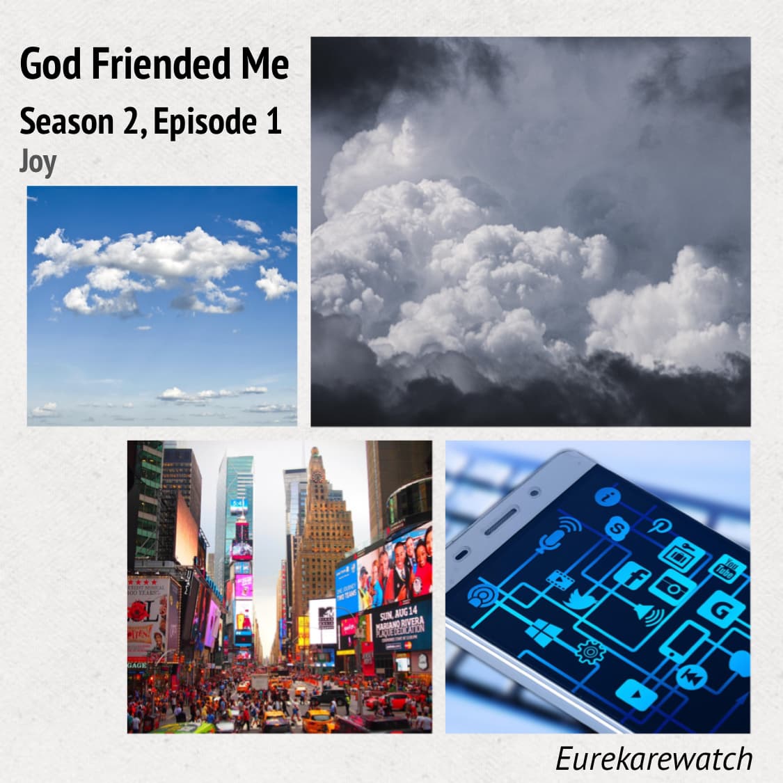 GFM-S2E1 Joy - Yeah, THAT Can’t Be Good - A Eureka, Wonderfalls and God Friended Me rewatch cover