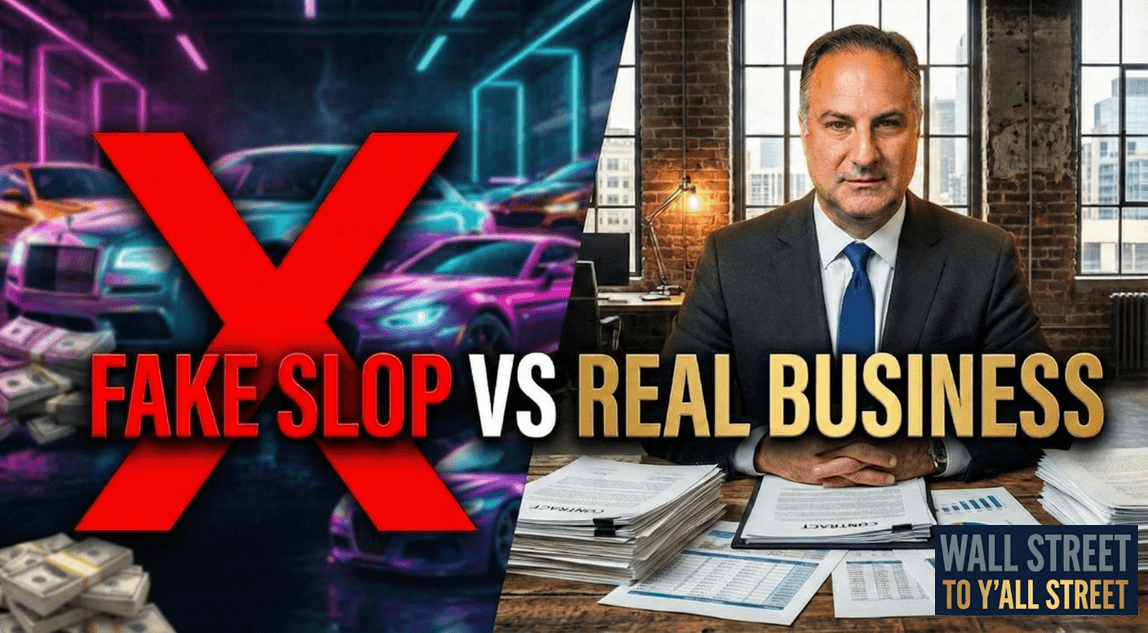 Stop Listening to Fake Gurus: Real Business is Boring (And Profitable) - Wall Street to Y’all Street cover