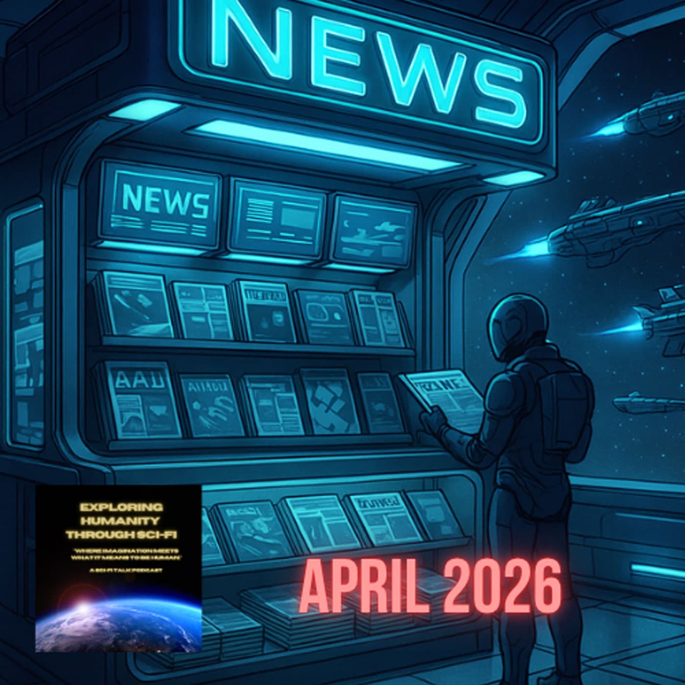 Explore Monthy For A Jam Packed April - Exploring Humanity Through Sci-Fi cover