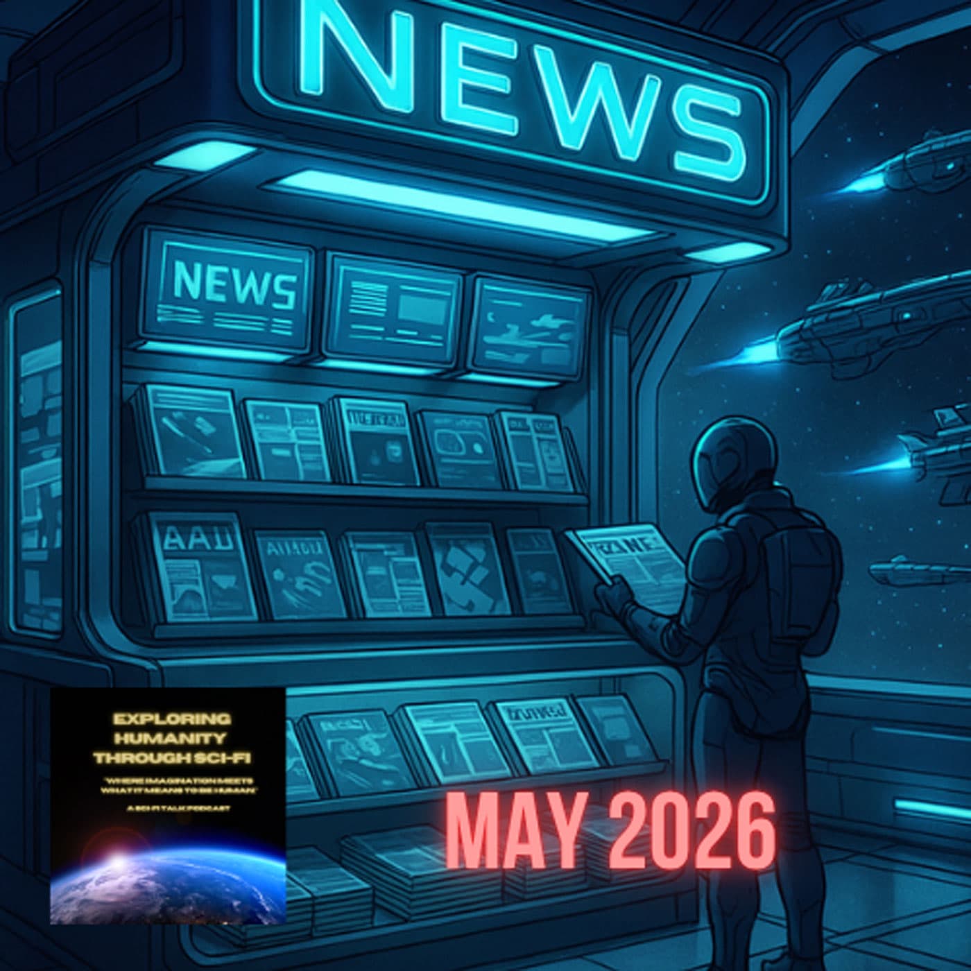 Explore Monthly May 2026 - Seismic Sci-Fi Shifts — Exploring Humanity Through Sci-Fi cover