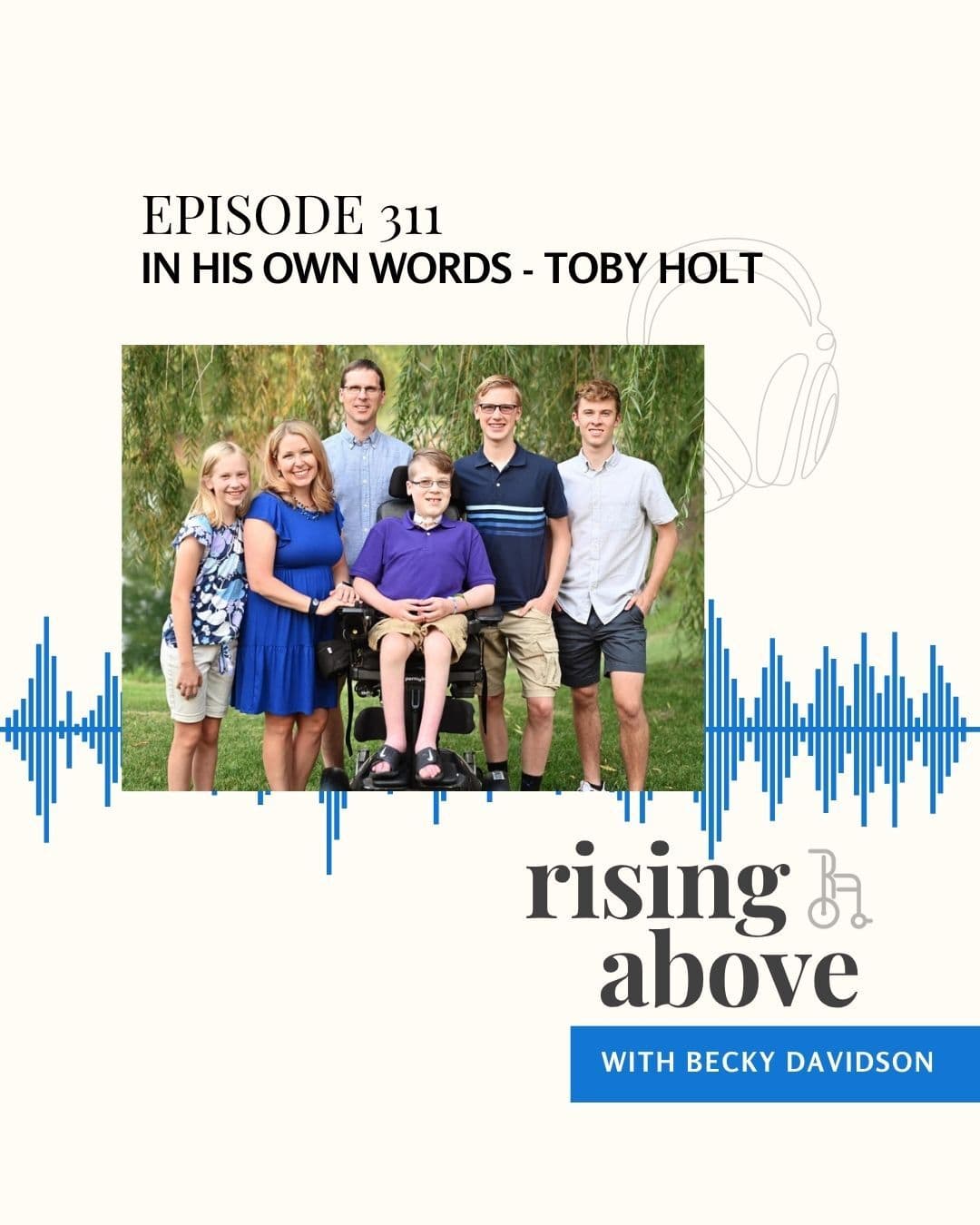In His Own Words - Toby Holt - Rising Above with Becky Davidson cover