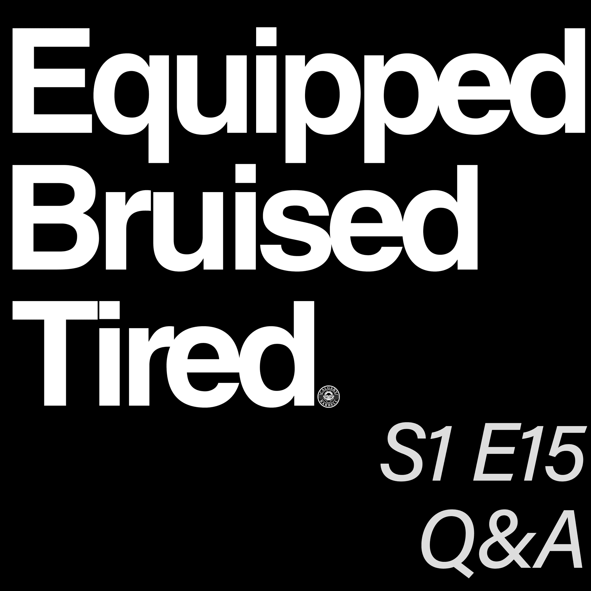 S1 E15 - Q&A - Equipped Bruised Tired Podcast cover