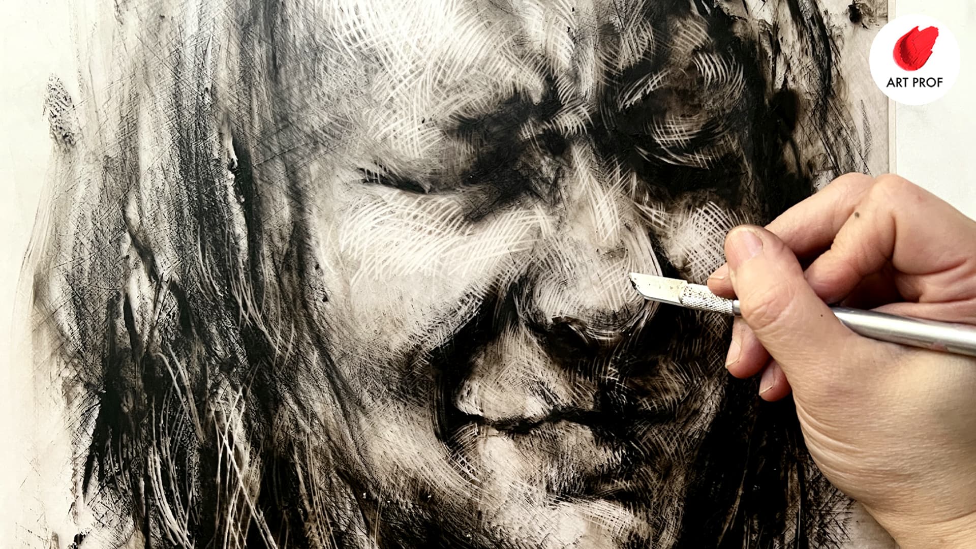 Create a DRAMATIC a Portrait with Etching Ink, Part 2 - Art Prof cover