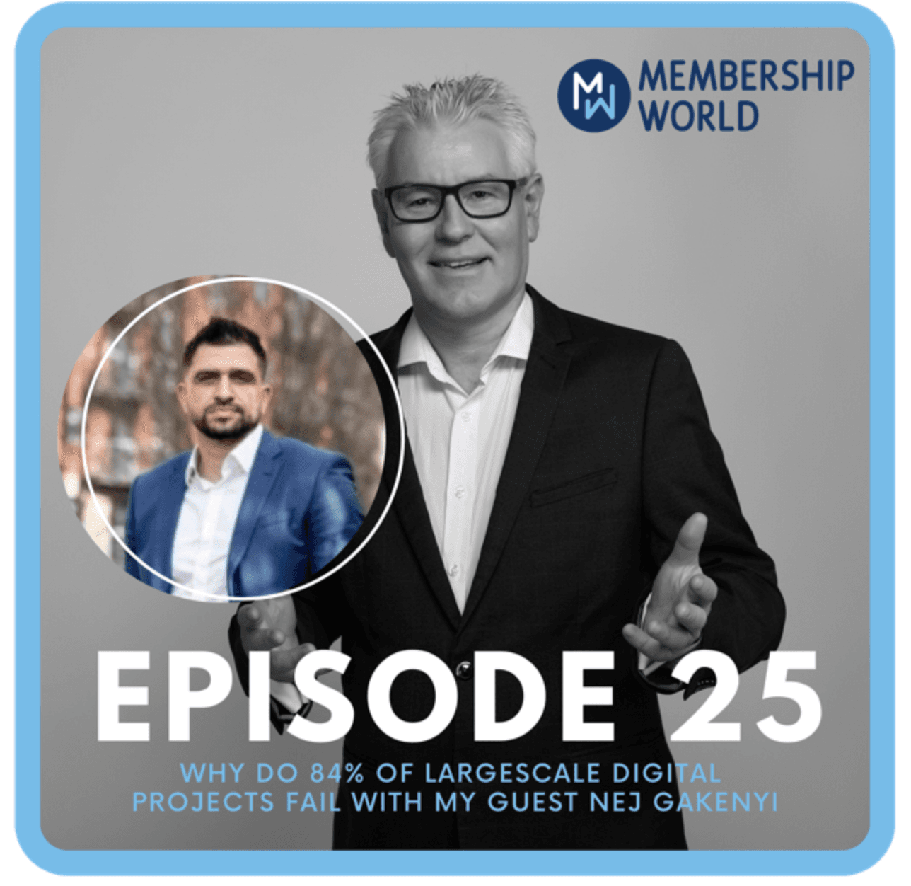 Why do 84% of largescale digital projects fail with my Guest Nej Gakenyi - Membership World Podcast cover