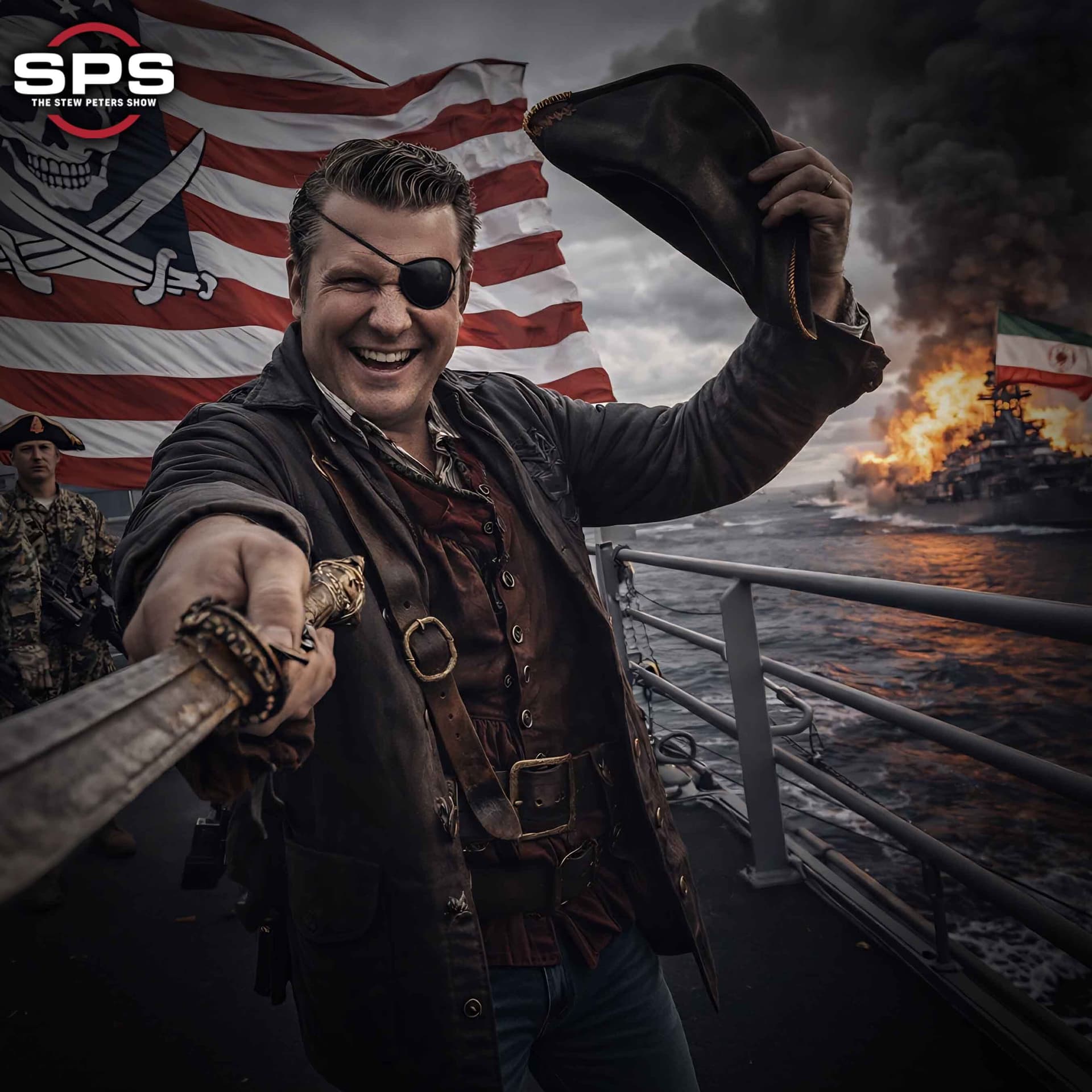 BUSTED: Pete Hegseth Denounces Piracy While US Troops Steal Ships For Israel - The Stew Peters Show cover