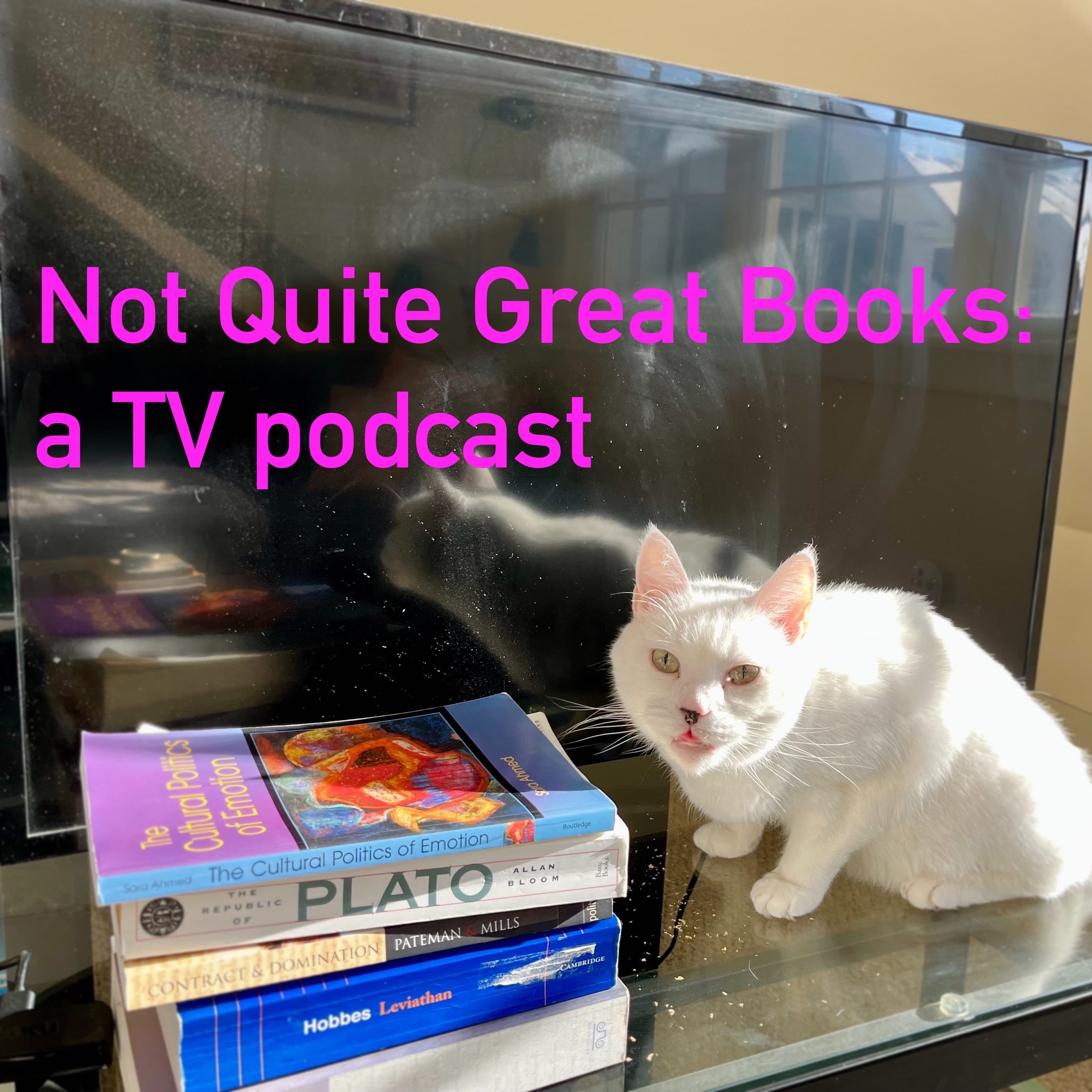 Not Quite Great Books: a TV podcast cover