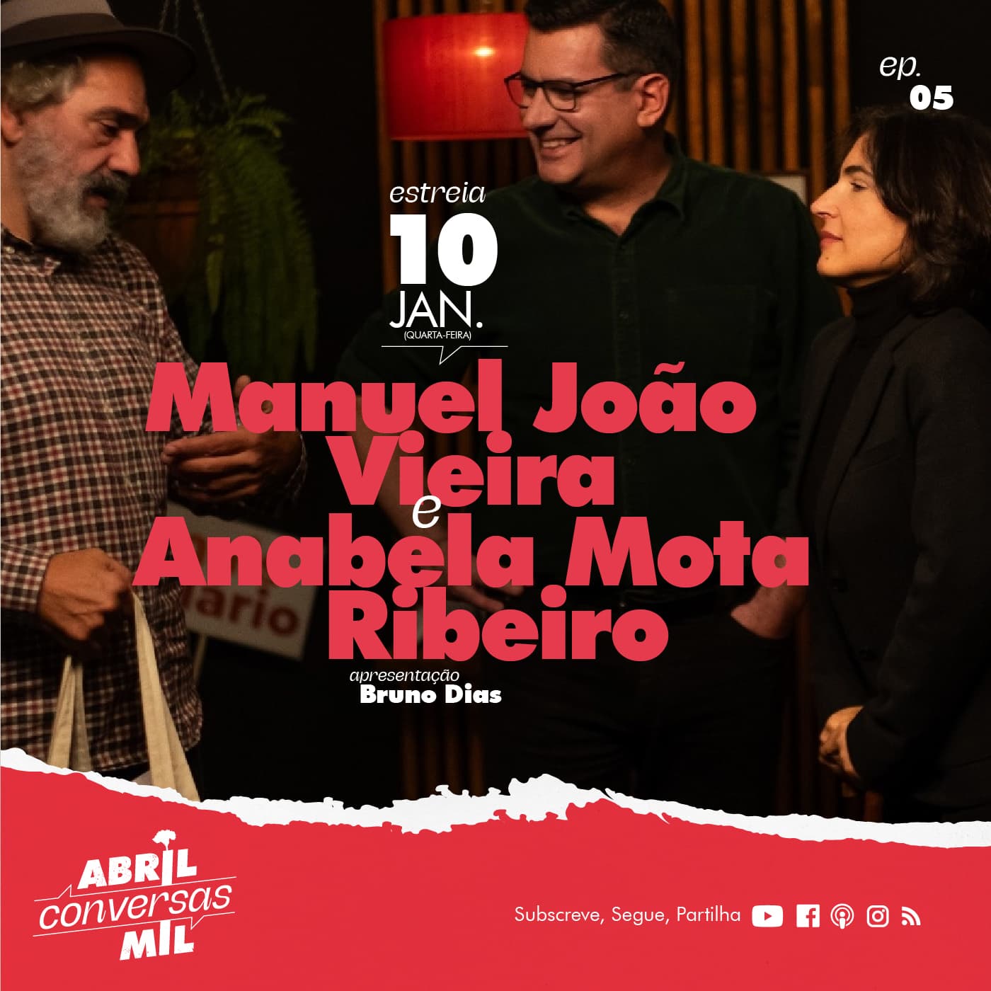 Abril conversas mil #5 - Manuel João Vieira e Anabela Mota Ribeiro - Antevisão - Abril conversas mil cover