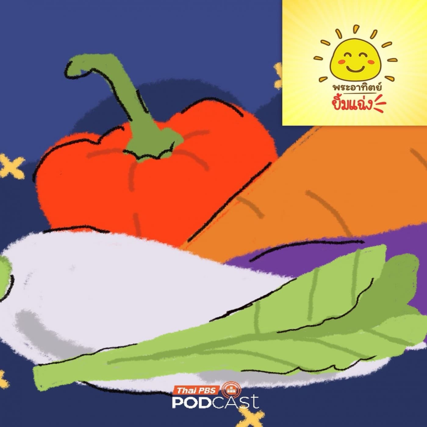 พระอาทิตย์ยิ้มแฉ่ง EP. 2018: ตะลุยอาณาจักร ผัก 5 สี - Thai PBS Podcast cover