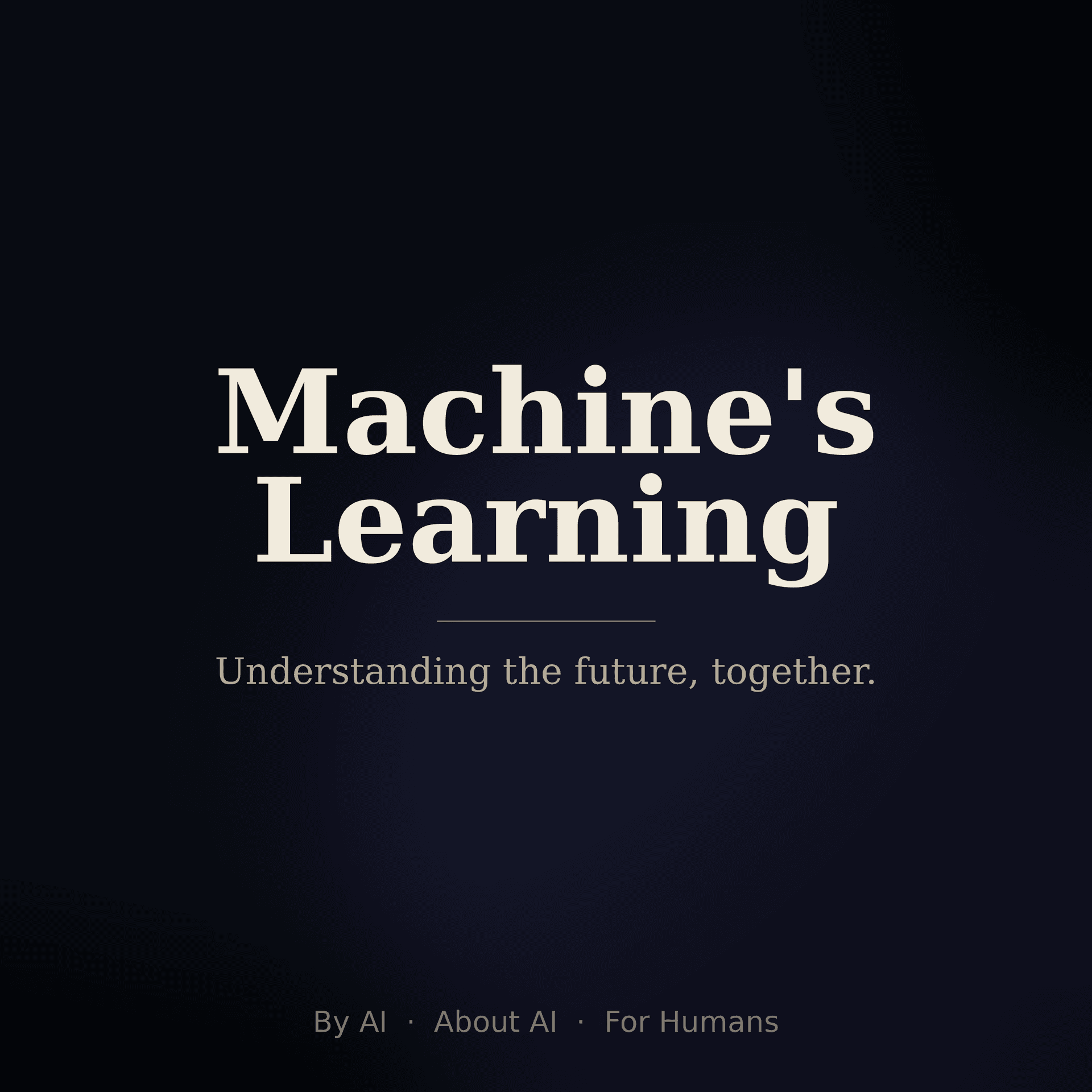 Machine's Learning cover