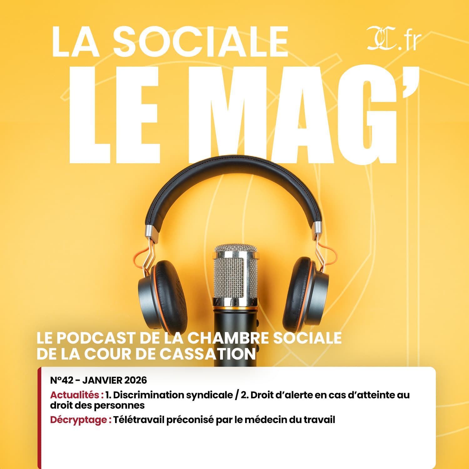 La Sociale Le Mag’ – n°42 – Janvier 2026 | 1. Discrimination syndicale / 2. Droit d’alerte en cas d’atteinte au droit des personnes — Amicus Radio cover