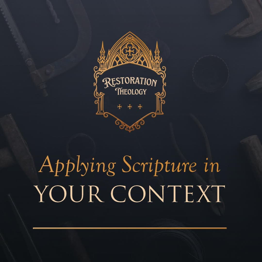 643. Restoration Theology 9: Applying Scripture in Your Context - Restitutio cover