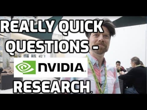 Really Quick Questions - Nvidia Research - Siraj Raval cover