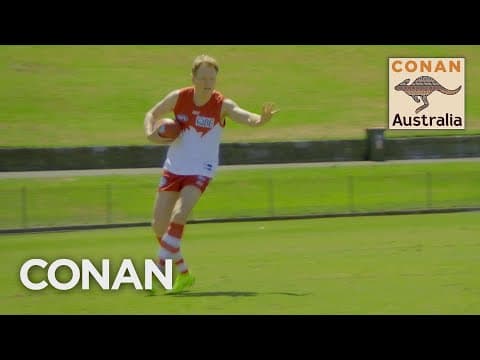 Conan Plays Australian Rules Football With The Sydney Swans - CONAN on TBS - Team Coco cover